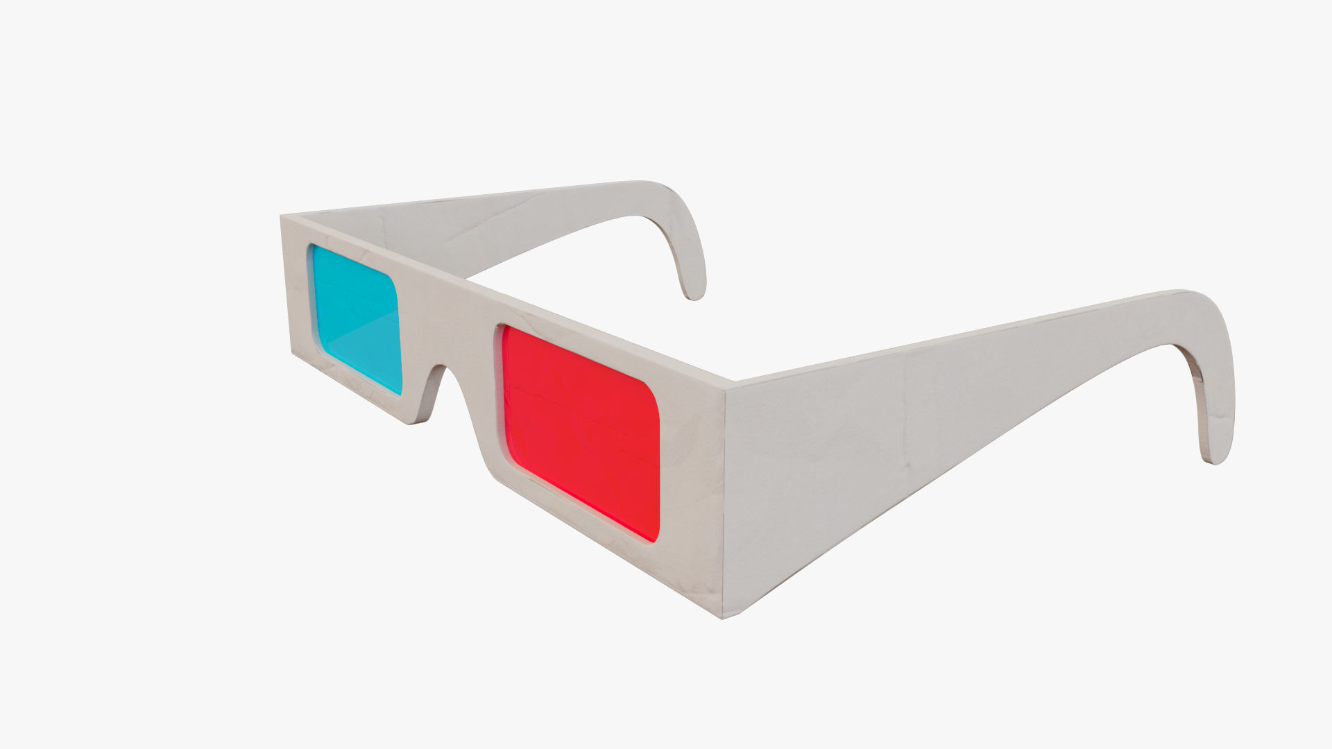 Anaglyph 3d glasses Low-poly 3D model_5