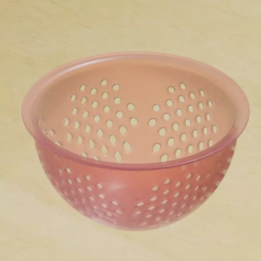 Transparent Strainer Basket 3D model_0
