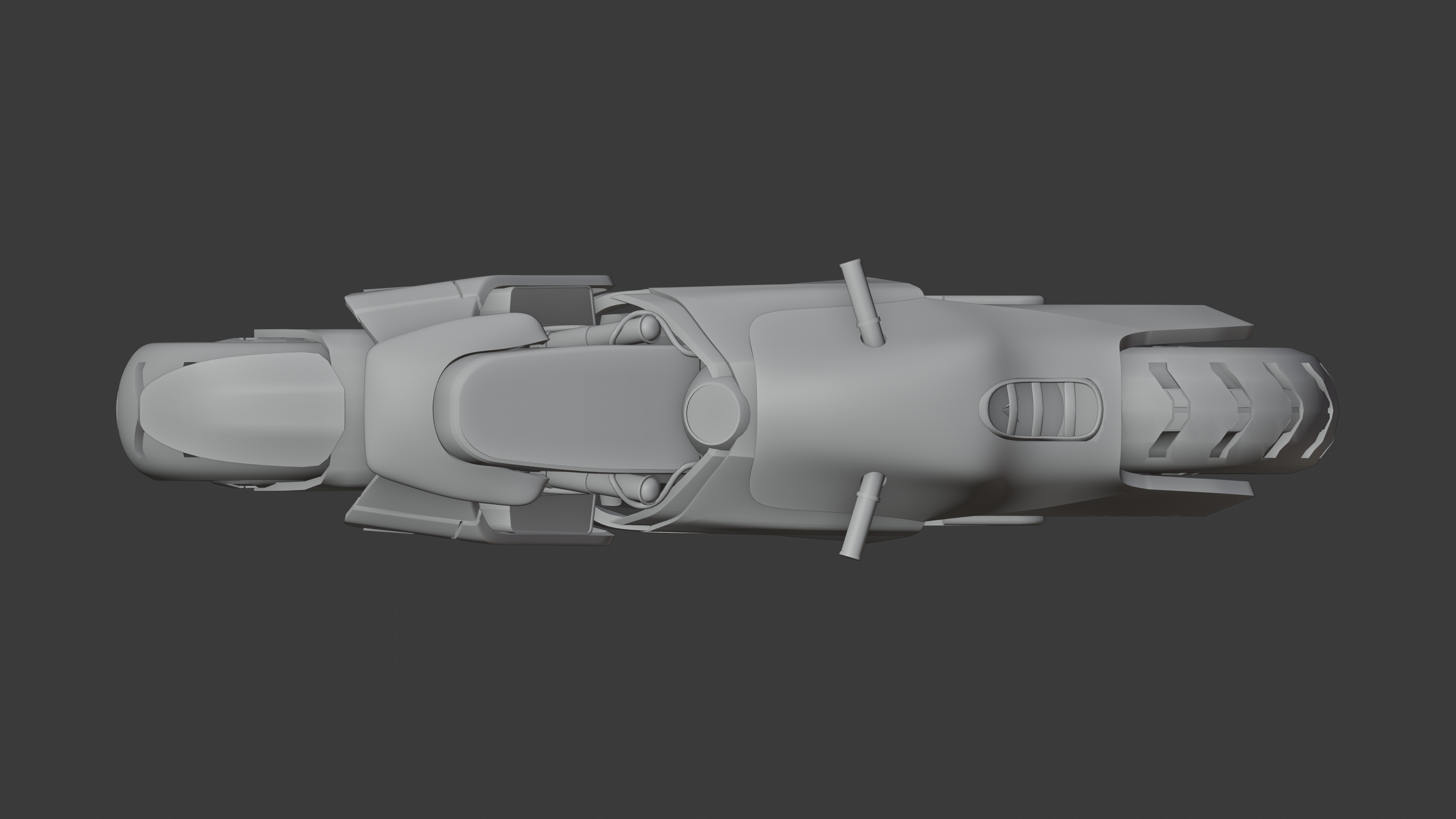 Sci Fi Bike 3D Model Low-poly 3D model_8