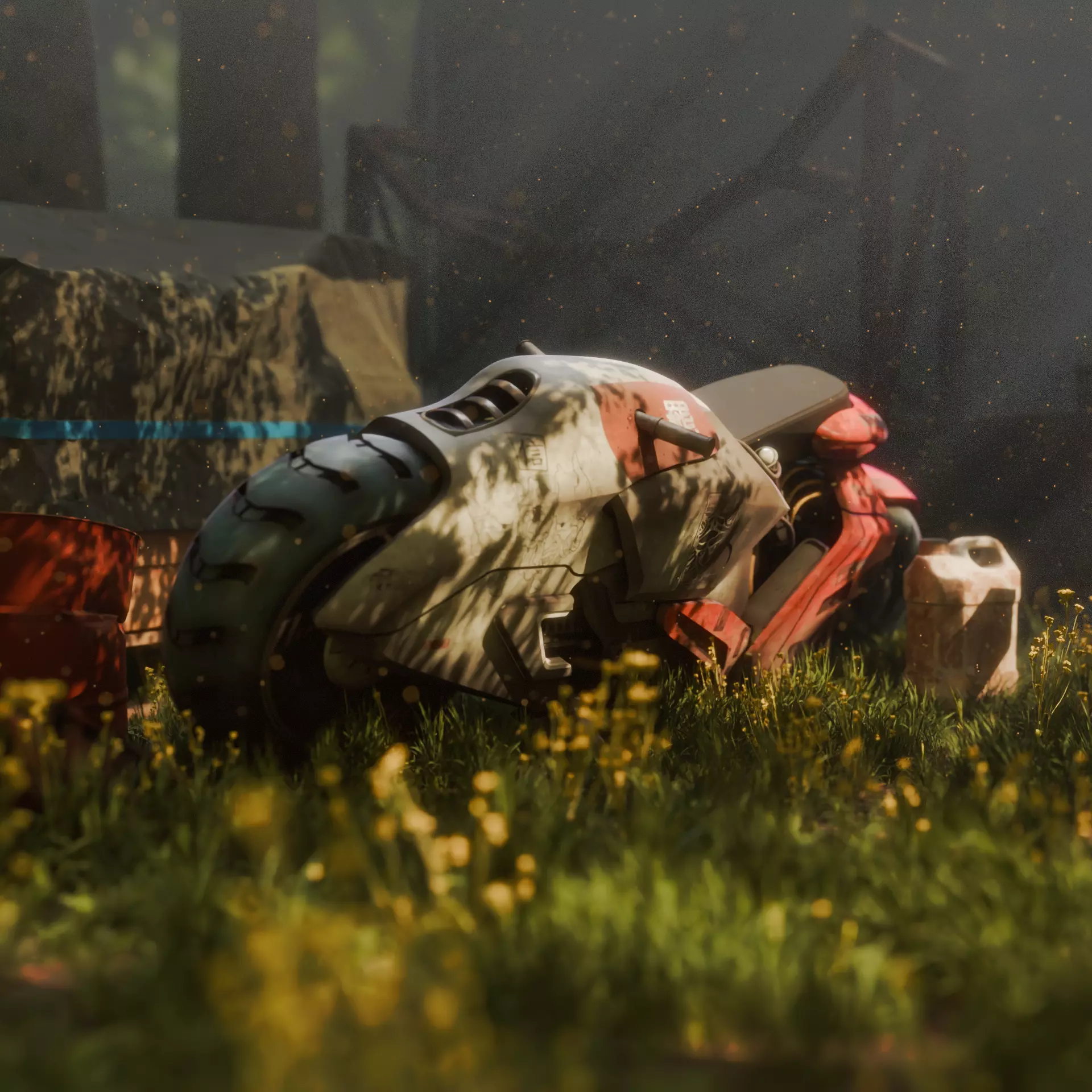 Sci Fi Bike 3D Model Low-poly 3D model_0