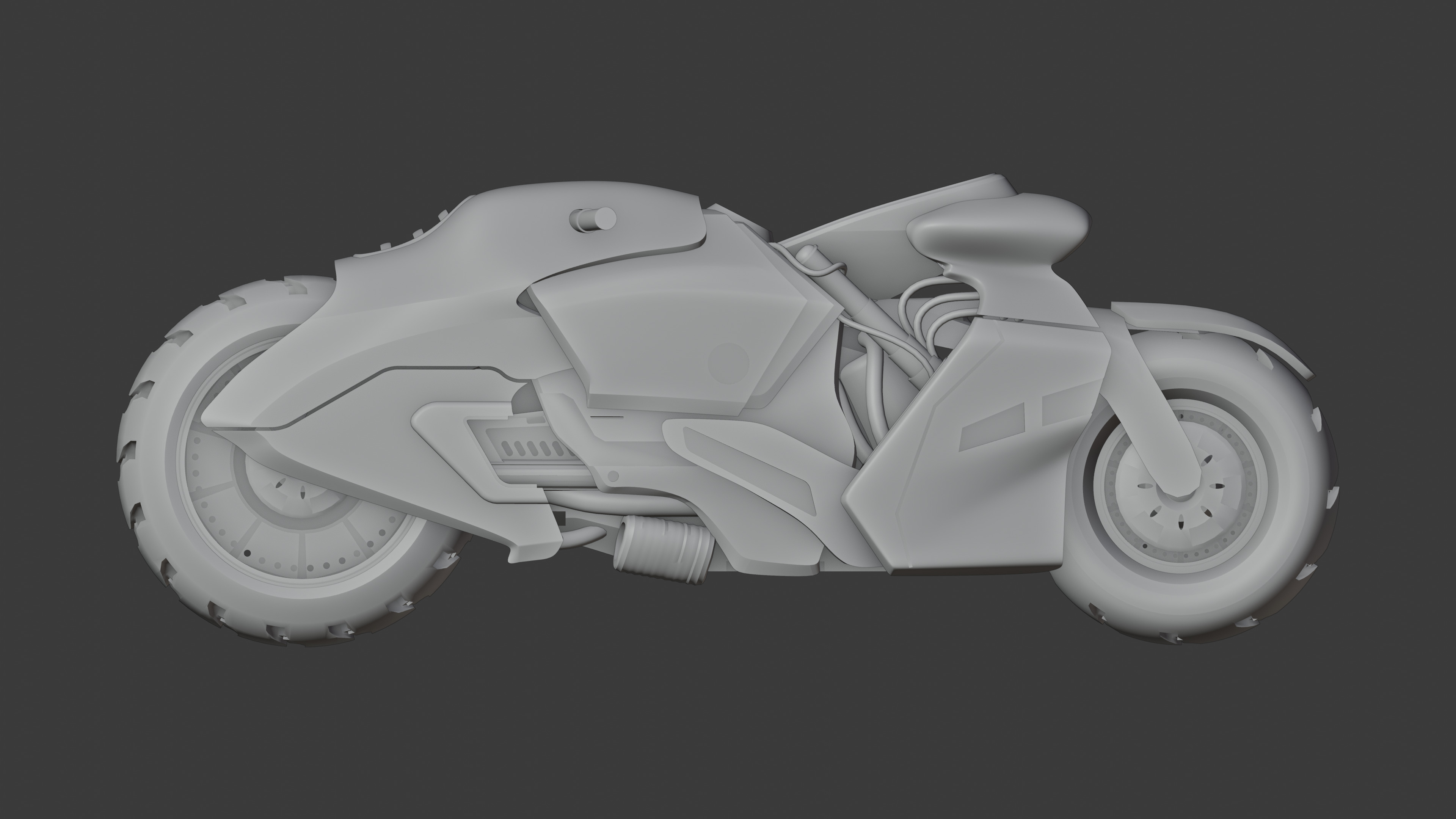 Sci Fi Bike 3D Model Low-poly 3D model_4