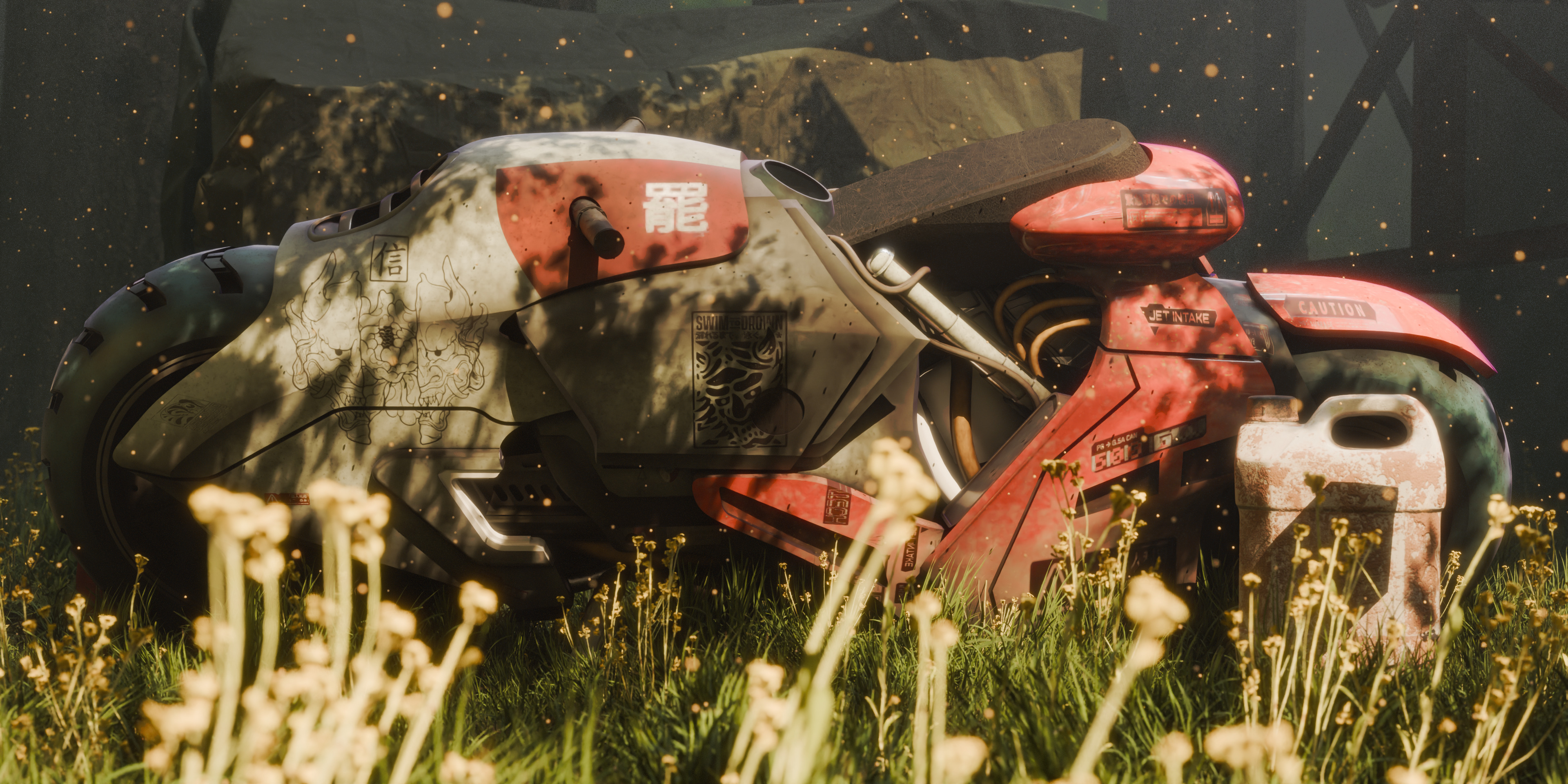 Sci Fi Bike 3D Model Low-poly 3D model_3