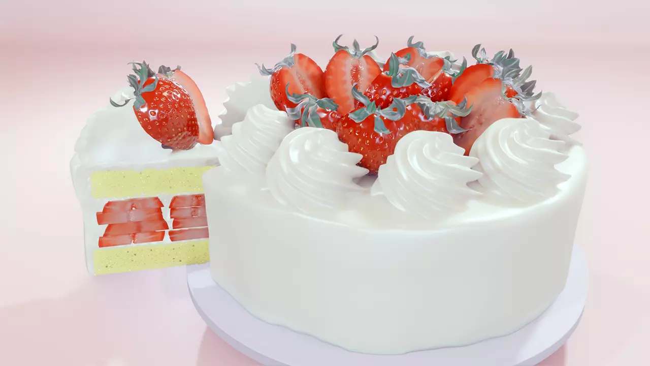 Strawberry-Layercake 3D model_0