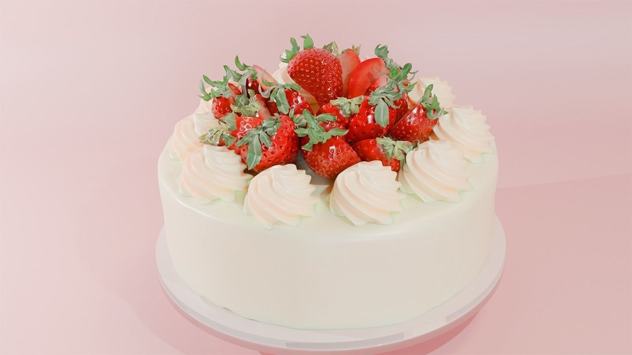 Strawberry-Layercake 3D model_1