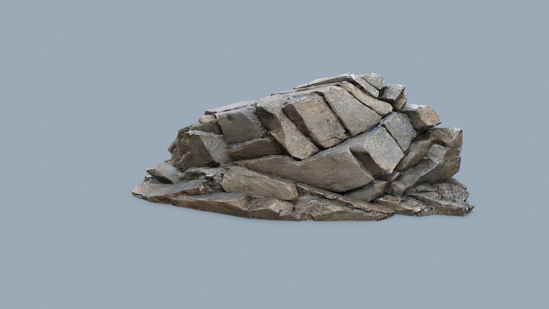 desert rocks Low-poly 3D model_3