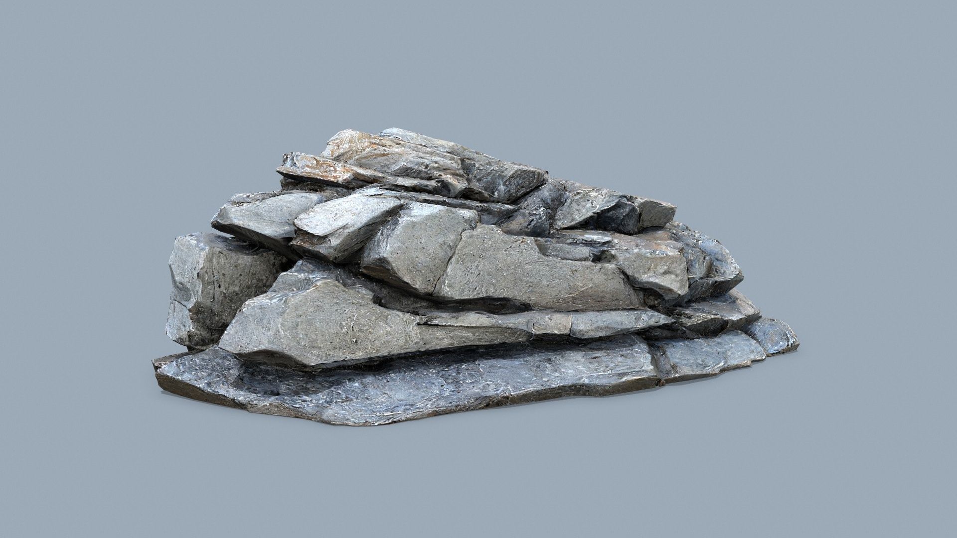 desert rocks Low-poly 3D model_8