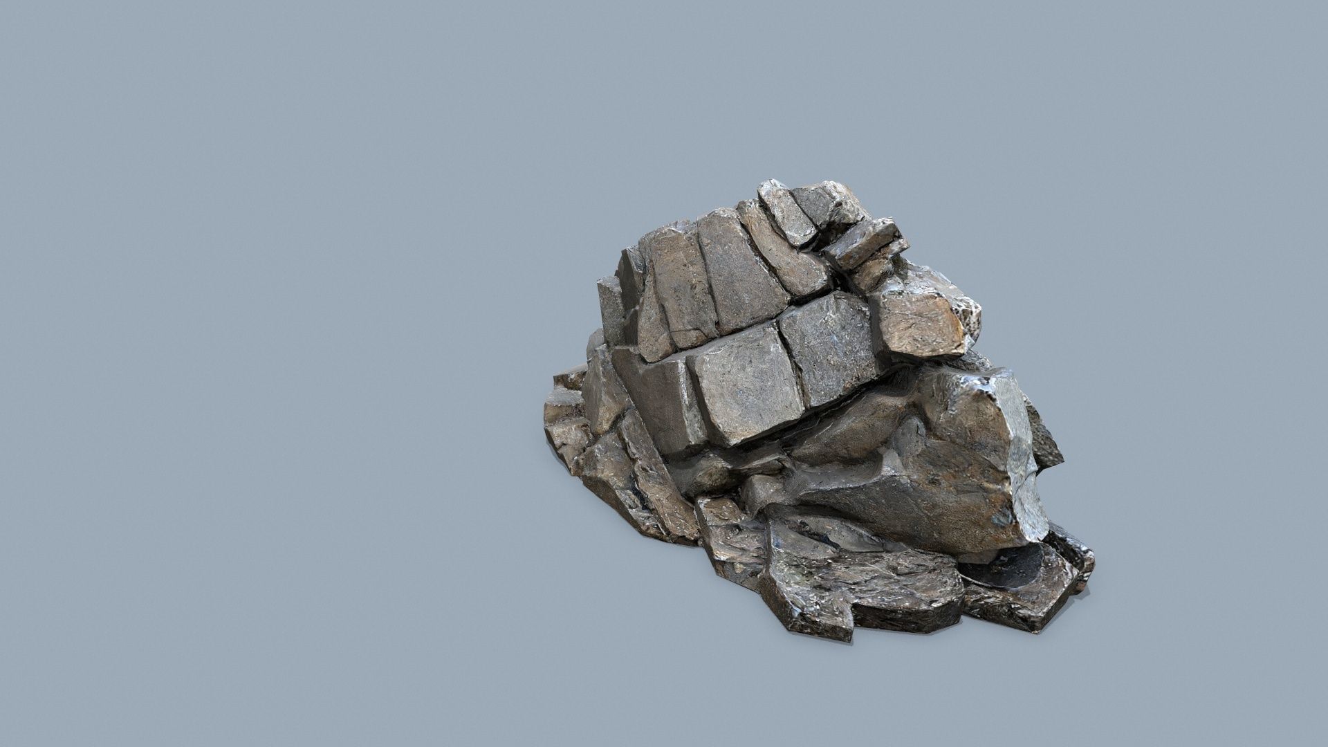 desert rocks Low-poly 3D model_11