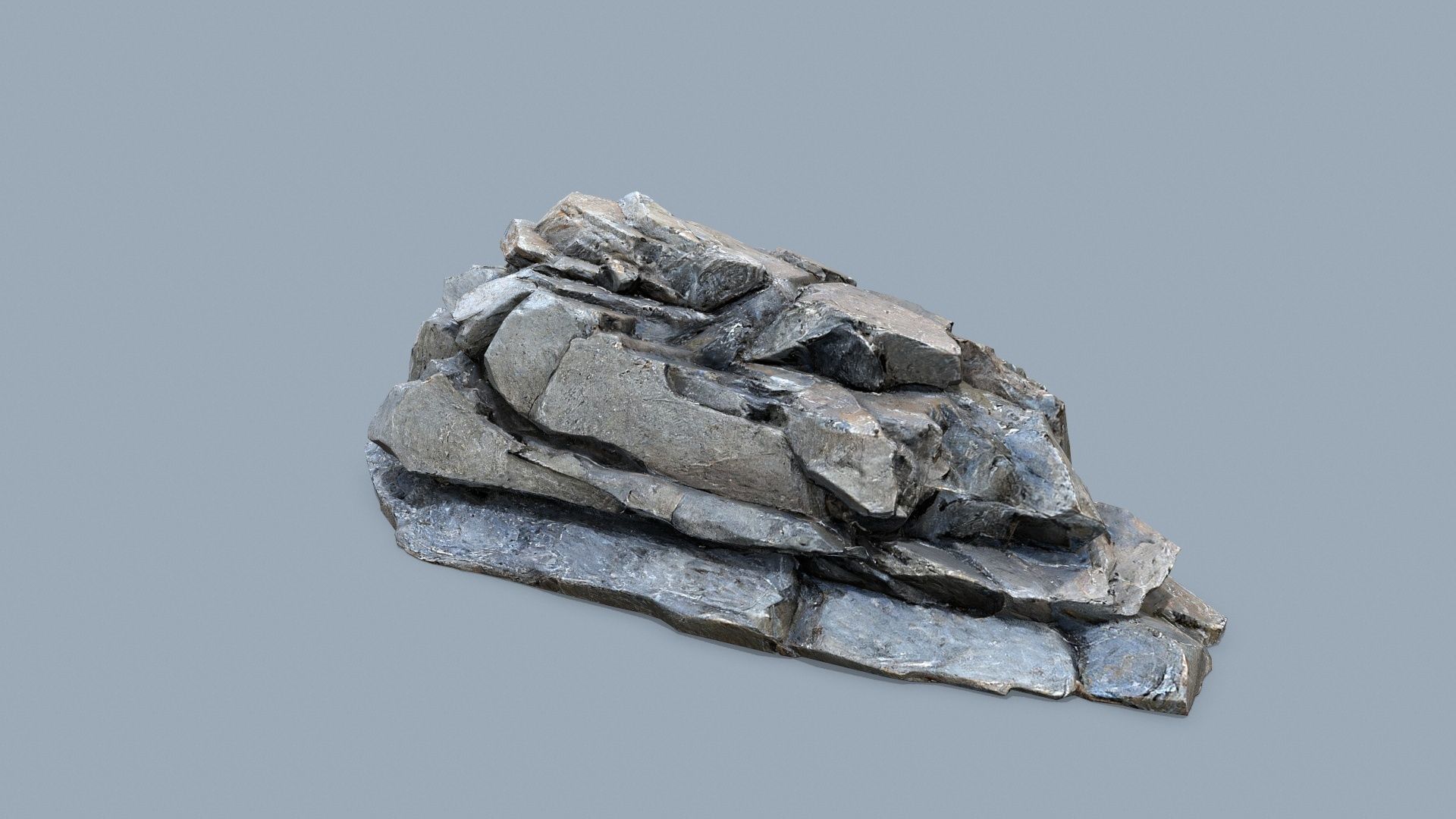 desert rocks Low-poly 3D model_7