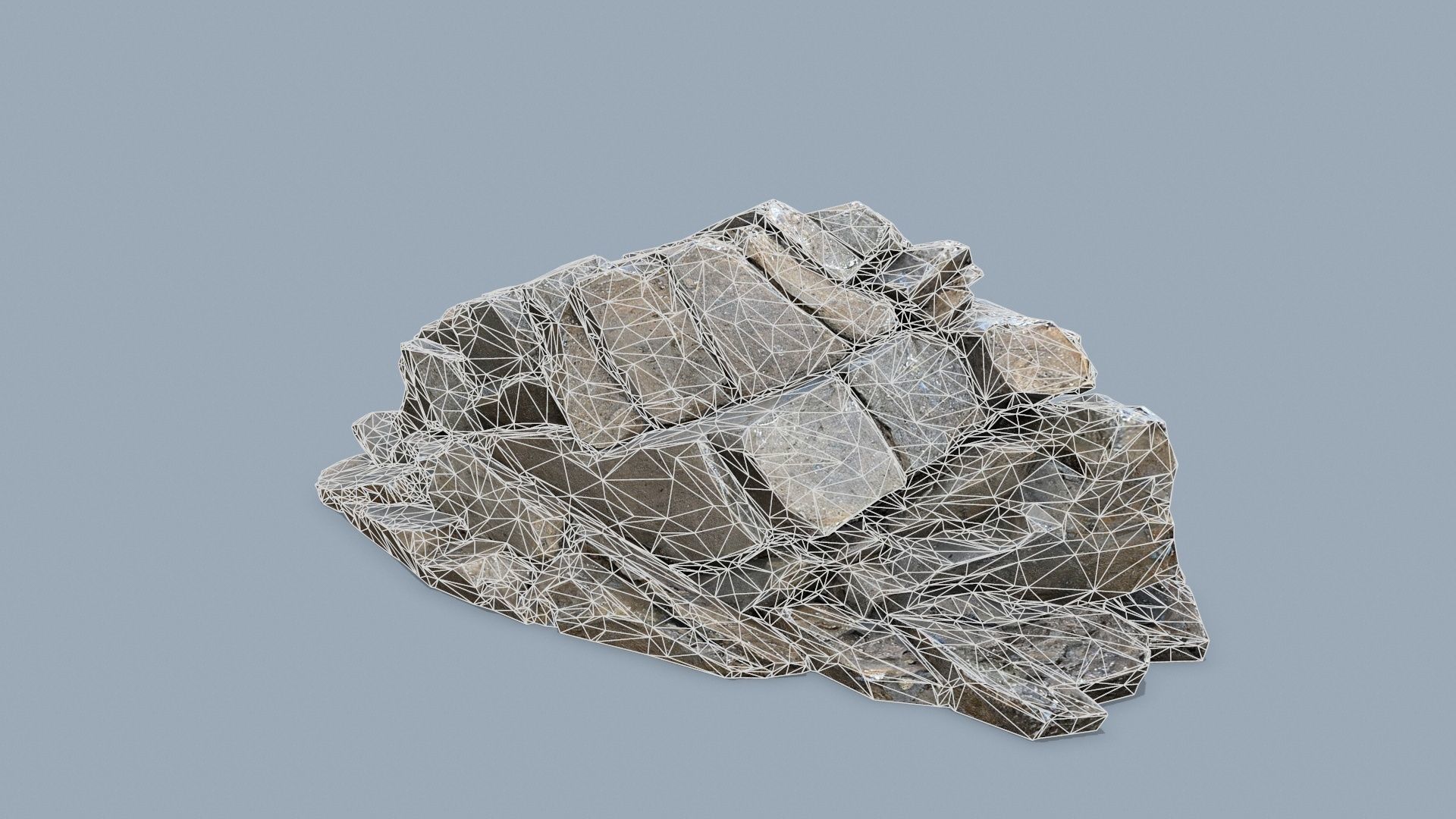 desert rocks Low-poly 3D model_12