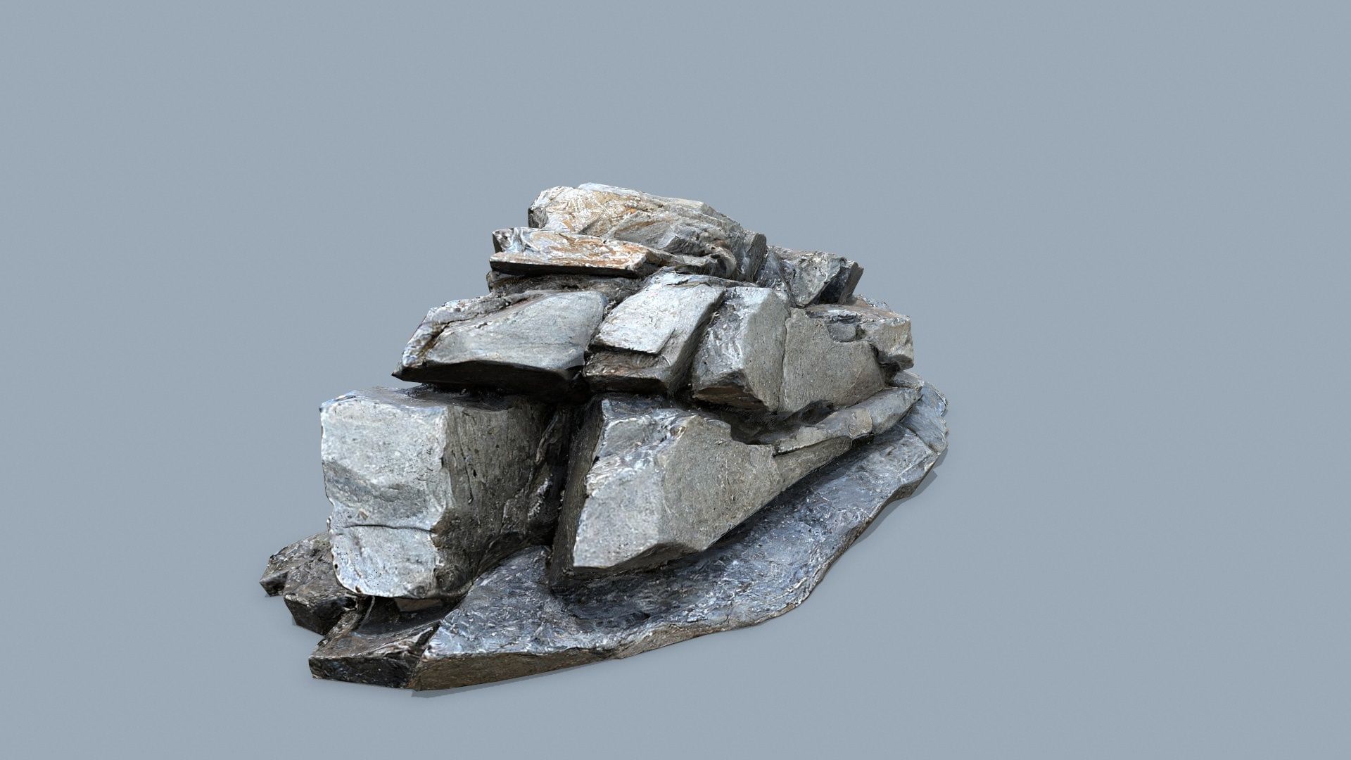 desert rocks Low-poly 3D model_9