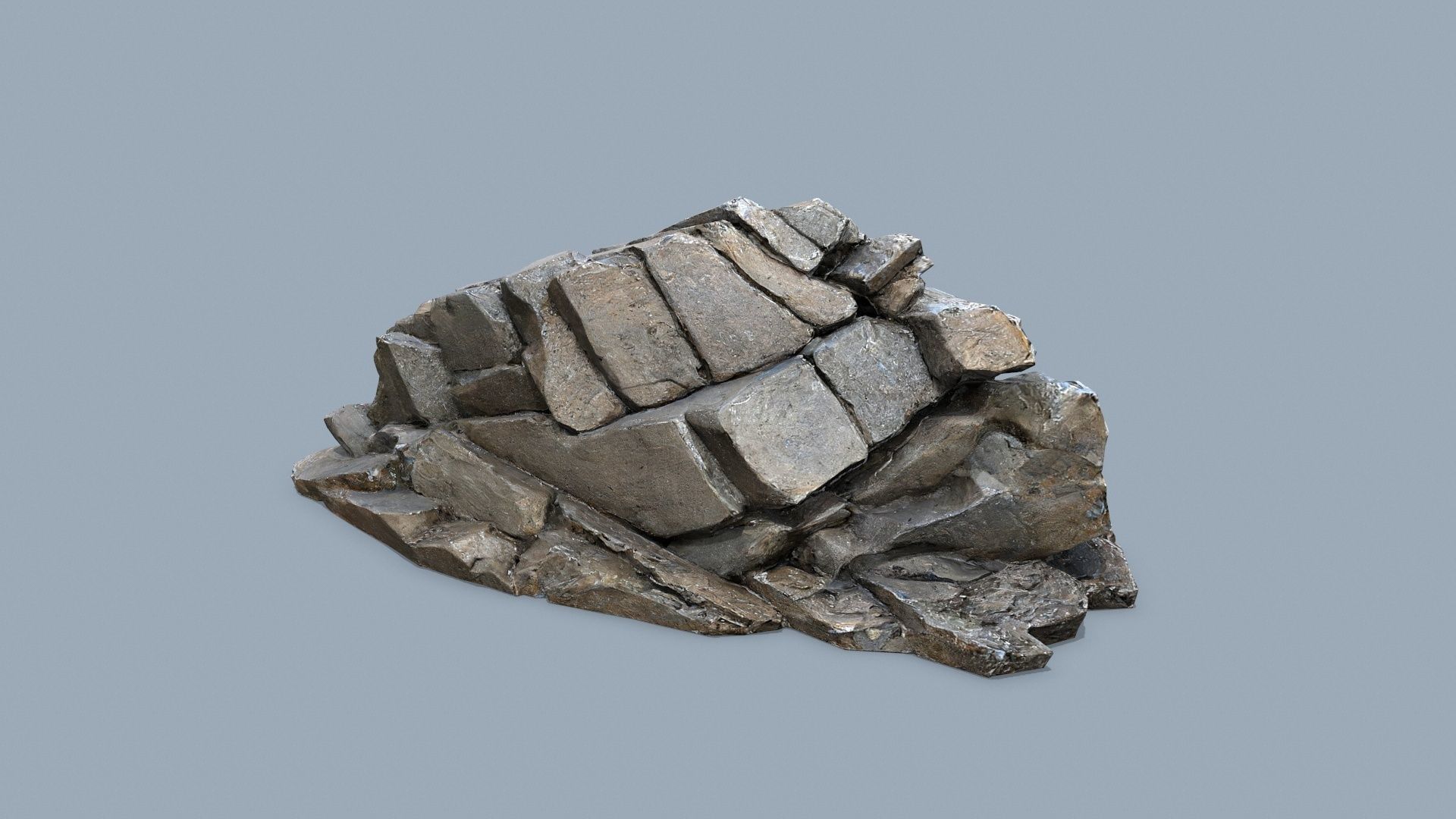 desert rocks Low-poly 3D model_2