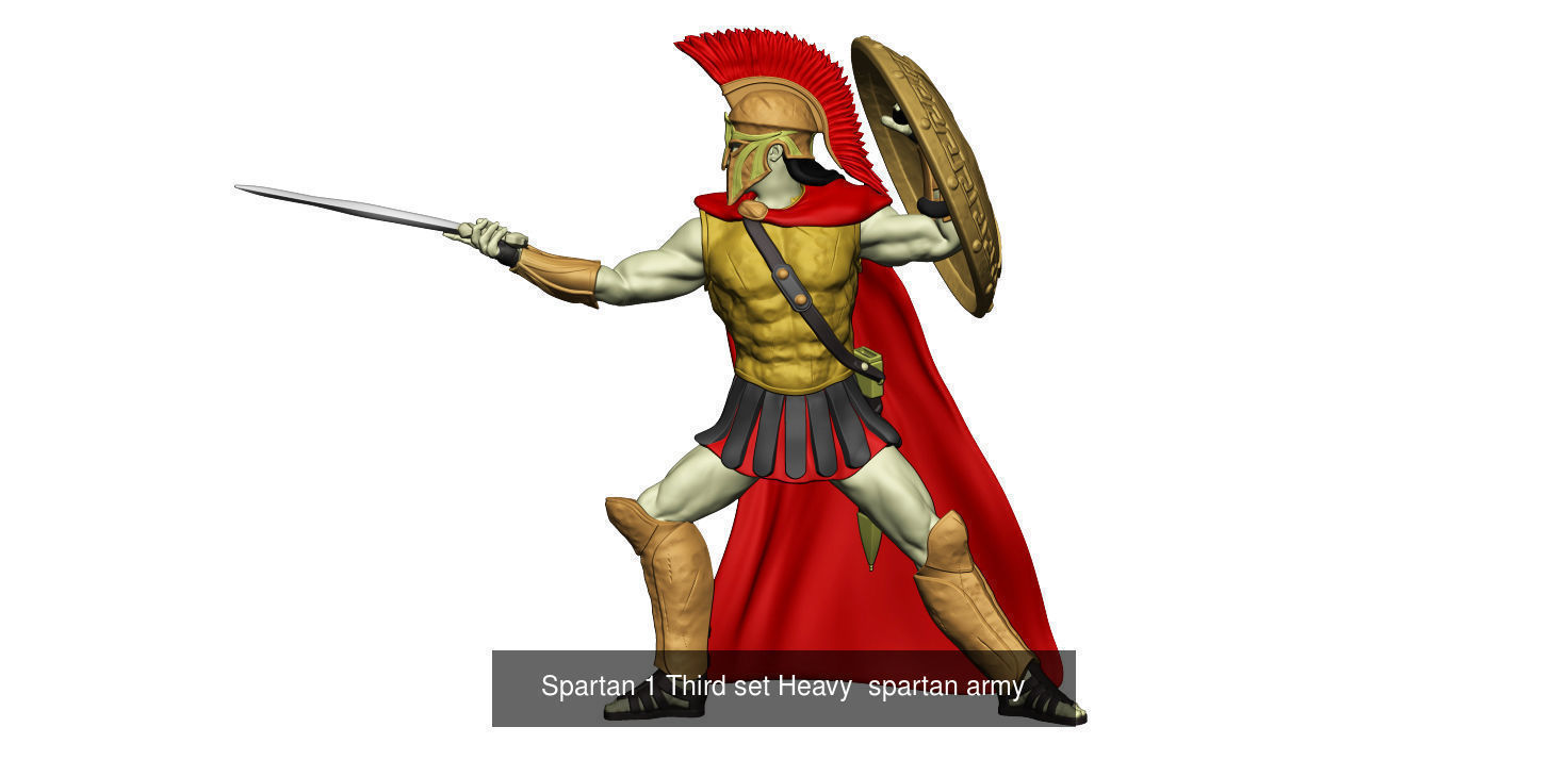 Heavy  spartan army 3D Model Collection_17