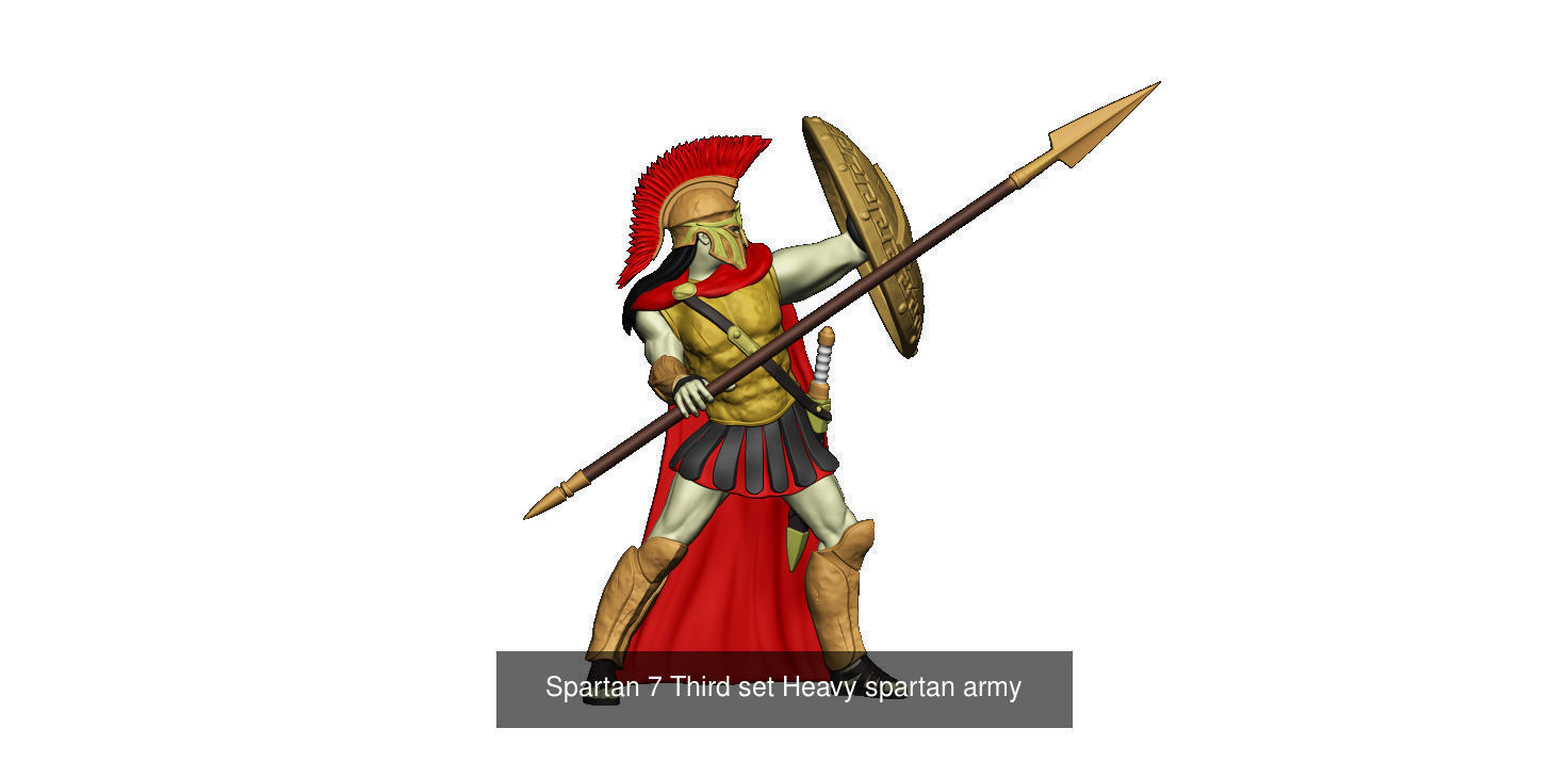 Heavy  spartan army 3D Model Collection_23
