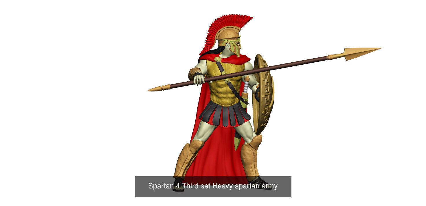Heavy  spartan army 3D Model Collection_20