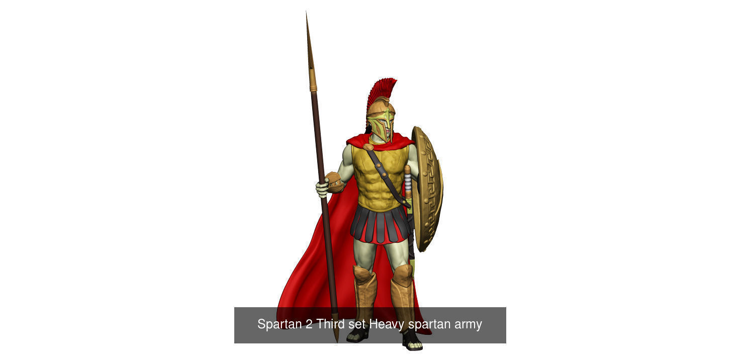 Heavy  spartan army 3D Model Collection_18