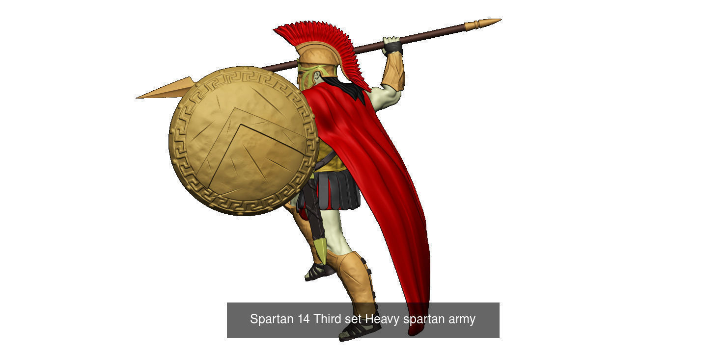Heavy  spartan army 3D Model Collection_30