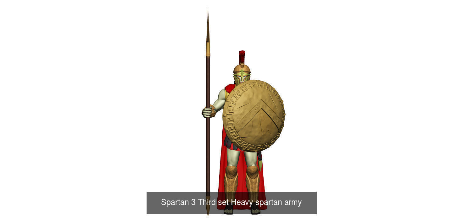 Heavy  spartan army 3D Model Collection_19