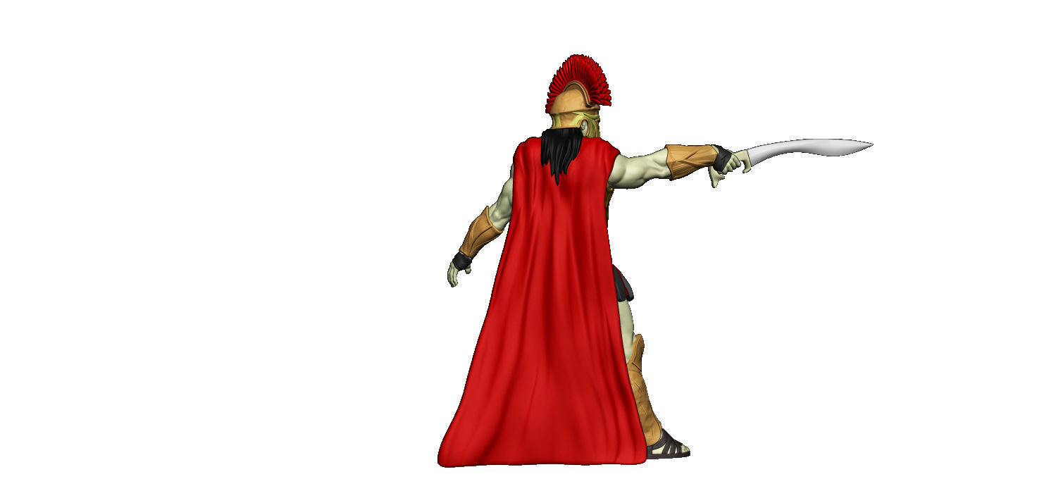 Spartan king 2 general 3D print model_20