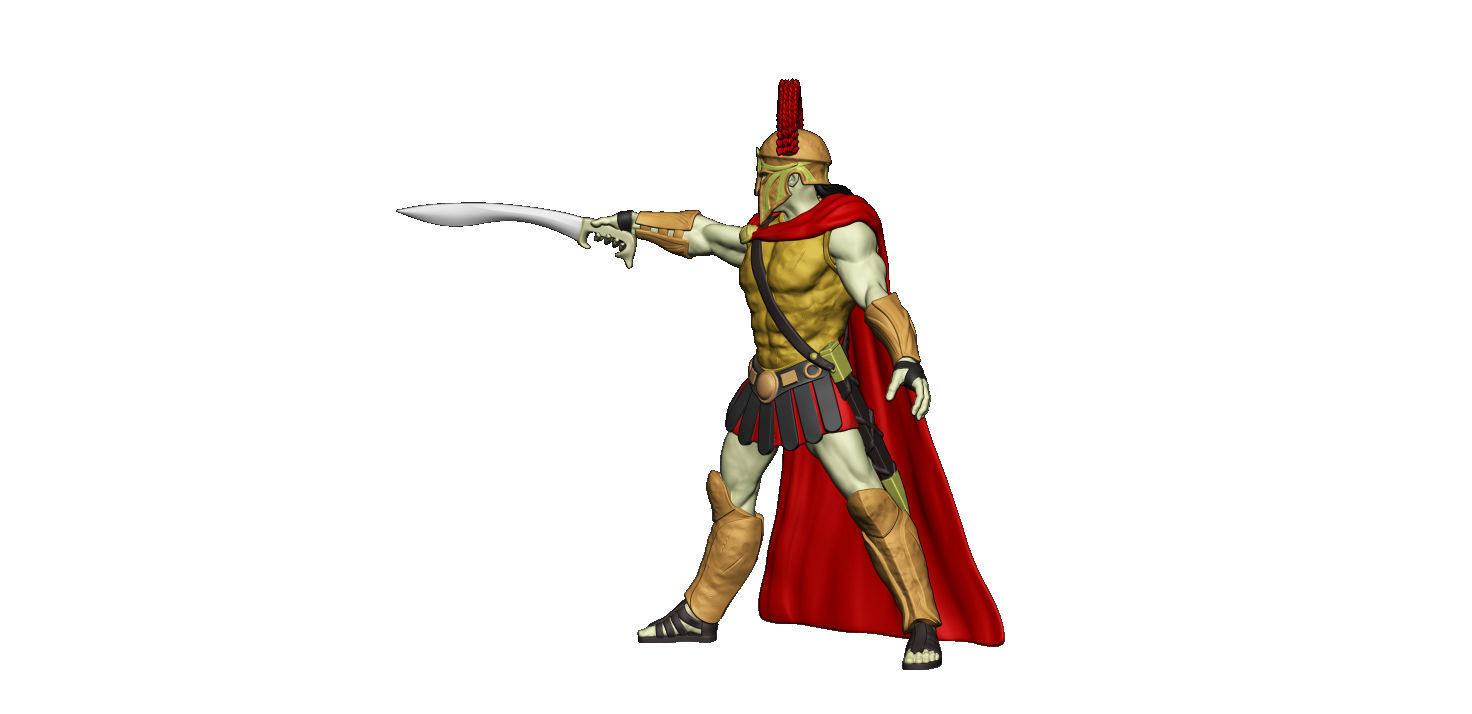 Spartan king 2 general 3D print model_18