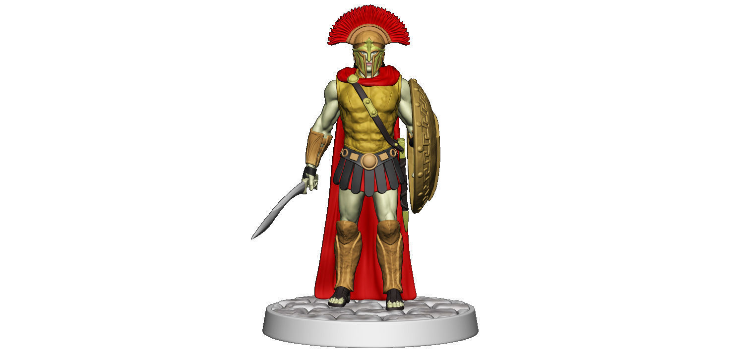 Spartan king 4 general 3D print model_16
