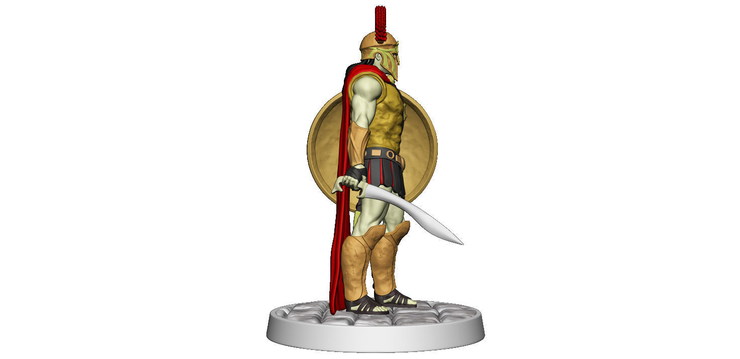 Spartan king 4 general 3D print model_20