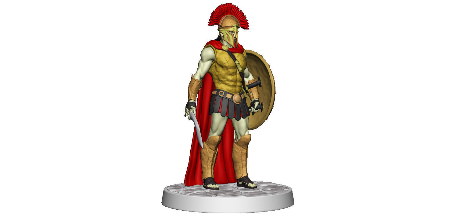 Spartan king 4 general 3D print model_21