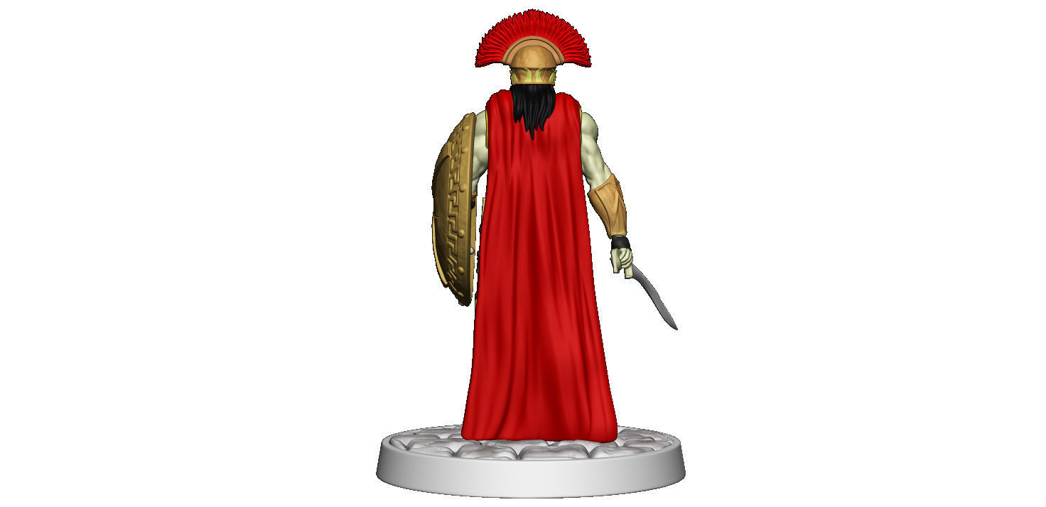 Spartan king 4 general 3D print model_19