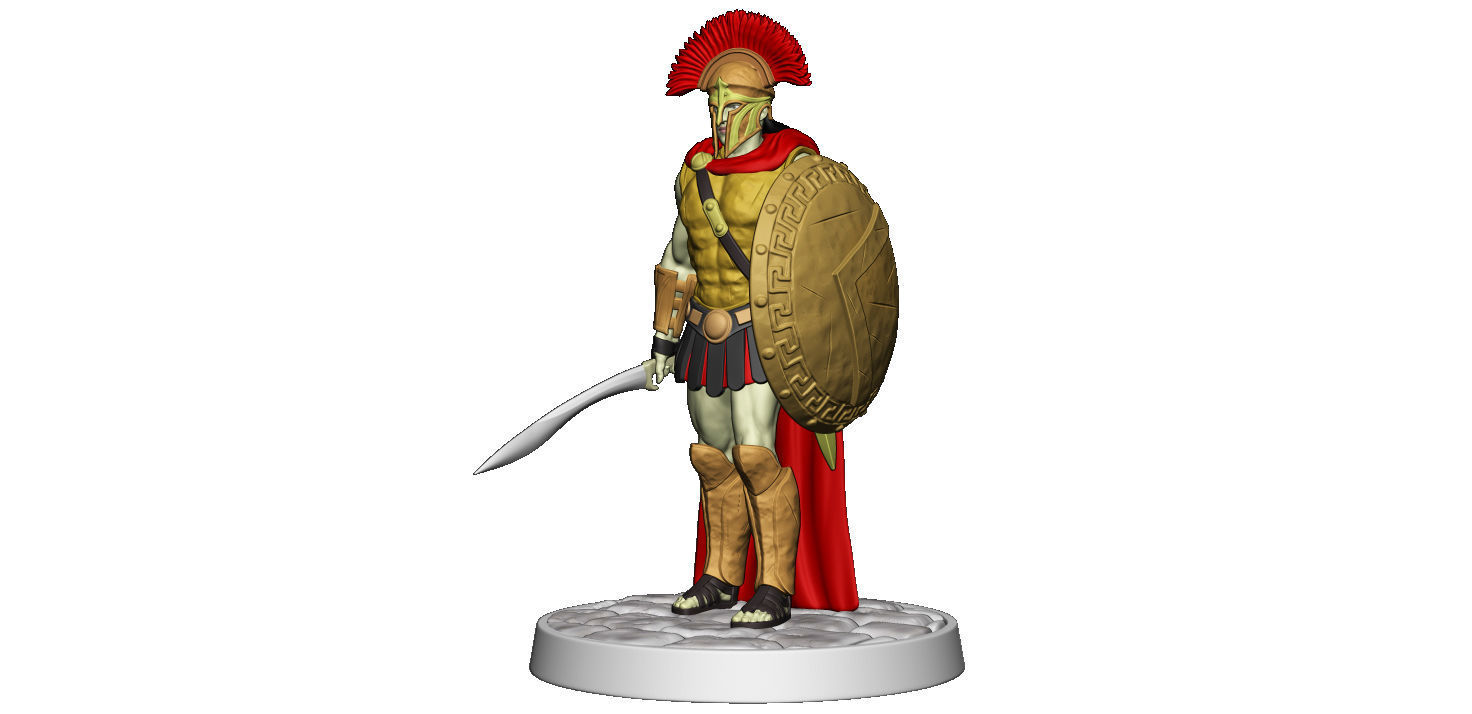 Spartan king 4 general 3D print model_17