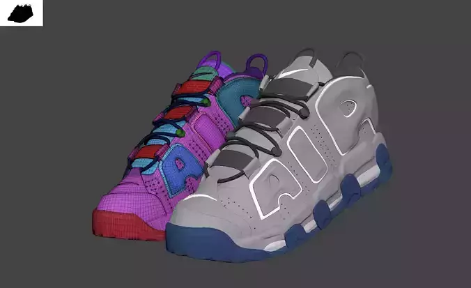 Nike Air More Uptempo 96 Low Black White