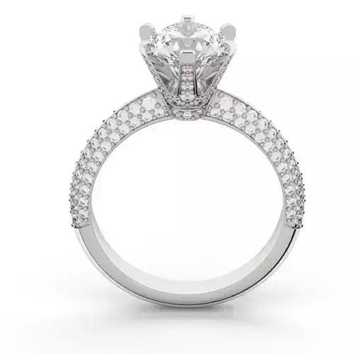 Diamond engagement ring in style of Tiffany