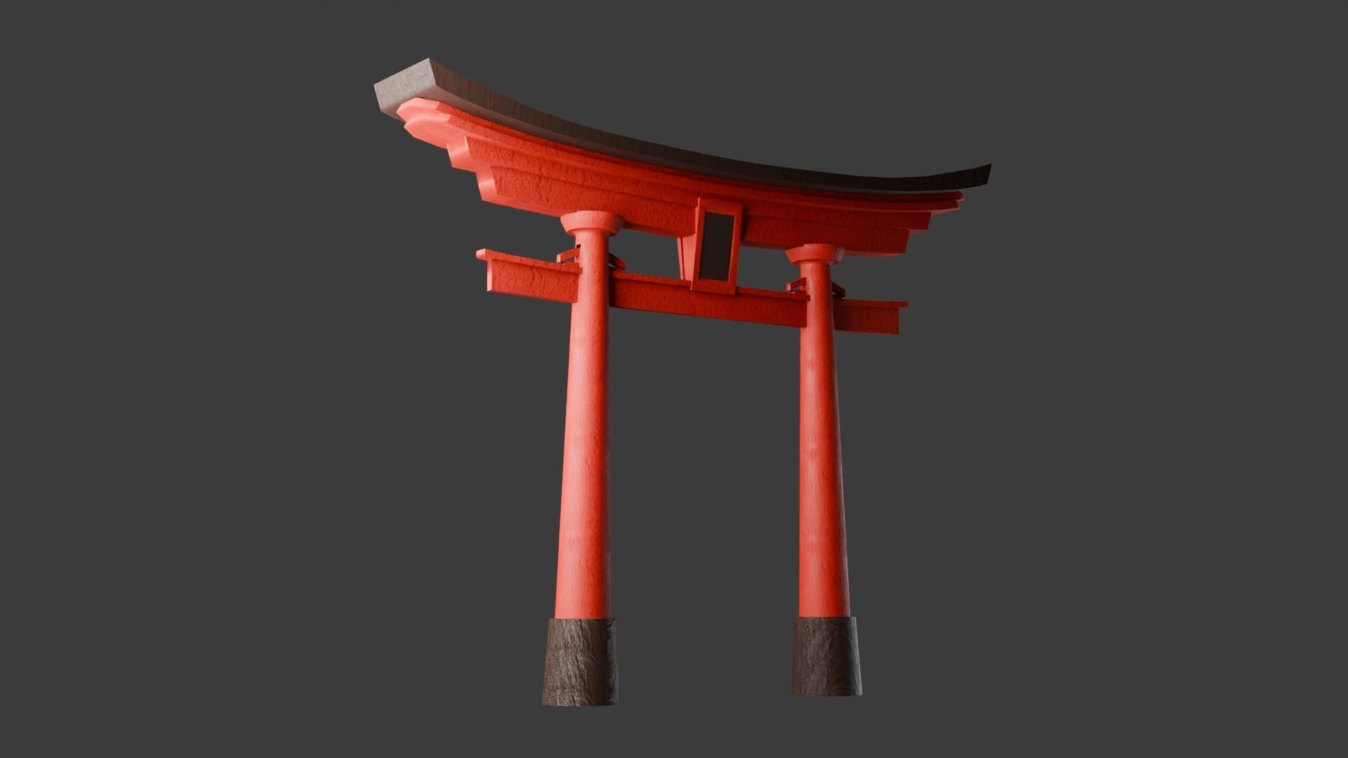 Japanese Torii gate 3D model Low-poly 3D model_9