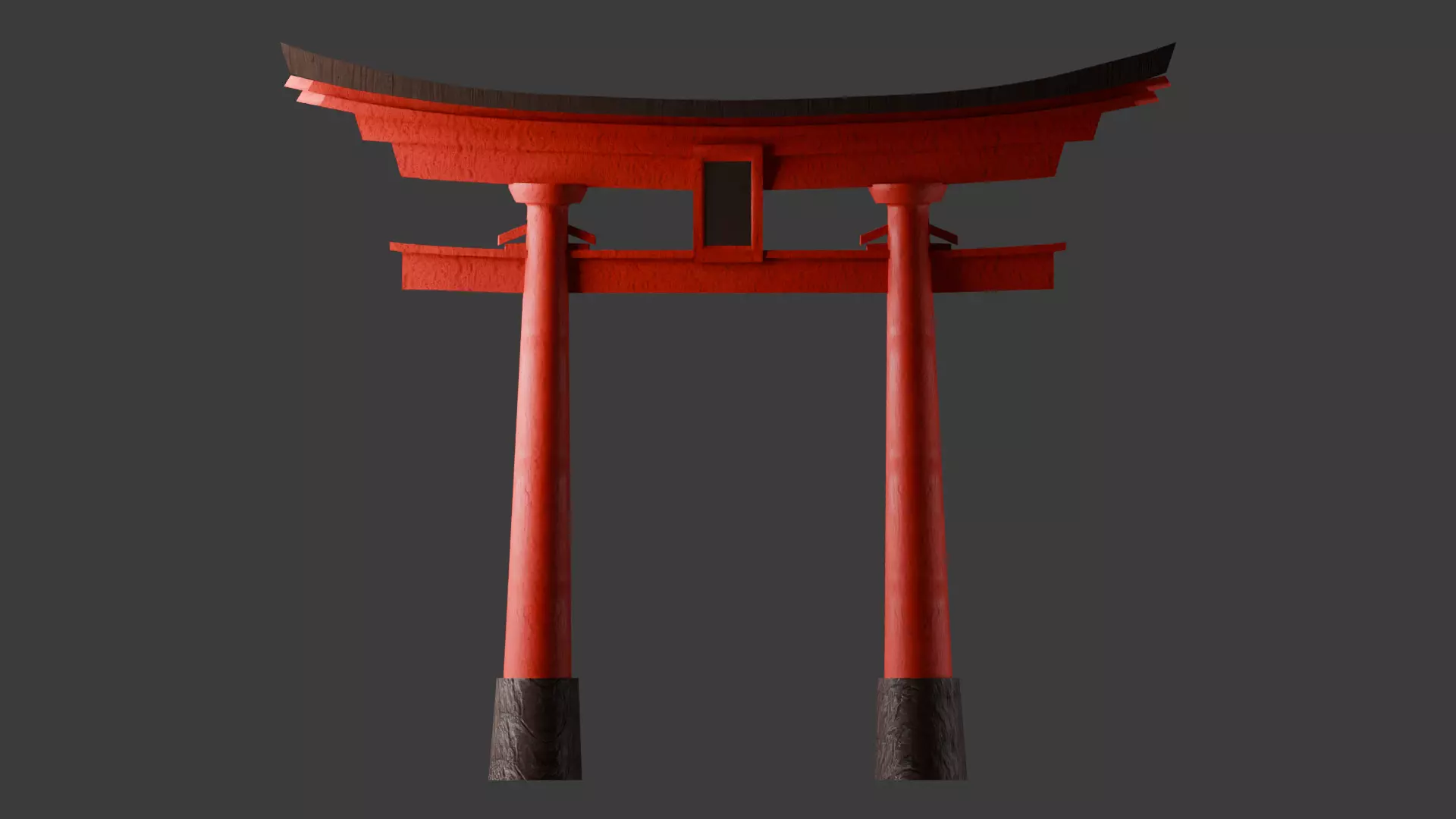 Japanese Torii gate 3D model Low-poly 3D model_0