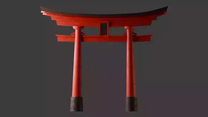 Japanese Torii gate 3D model