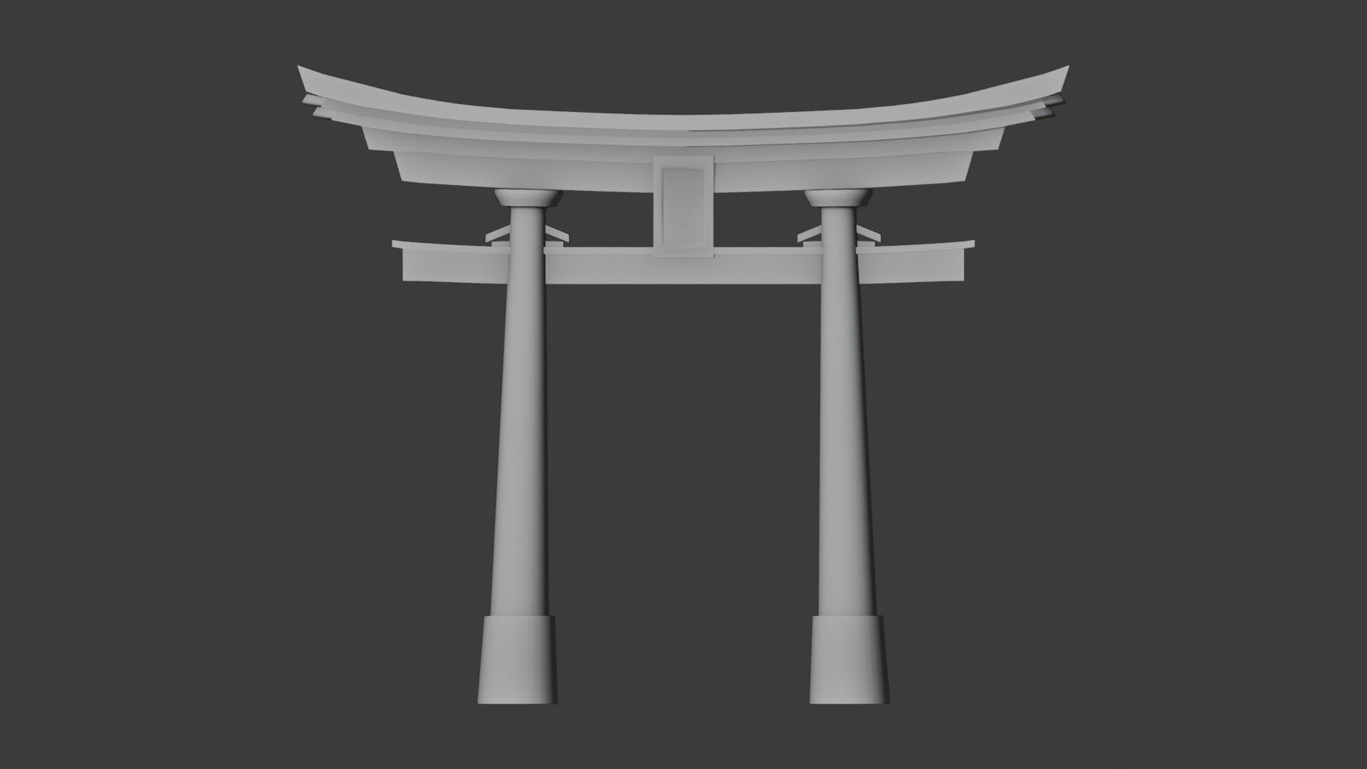 Japanese Torii gate 3D model Low-poly 3D model_4