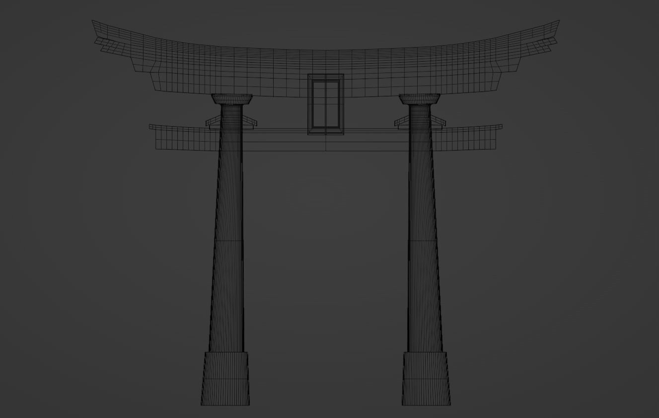 Japanese Torii gate 3D model Low-poly 3D model_10