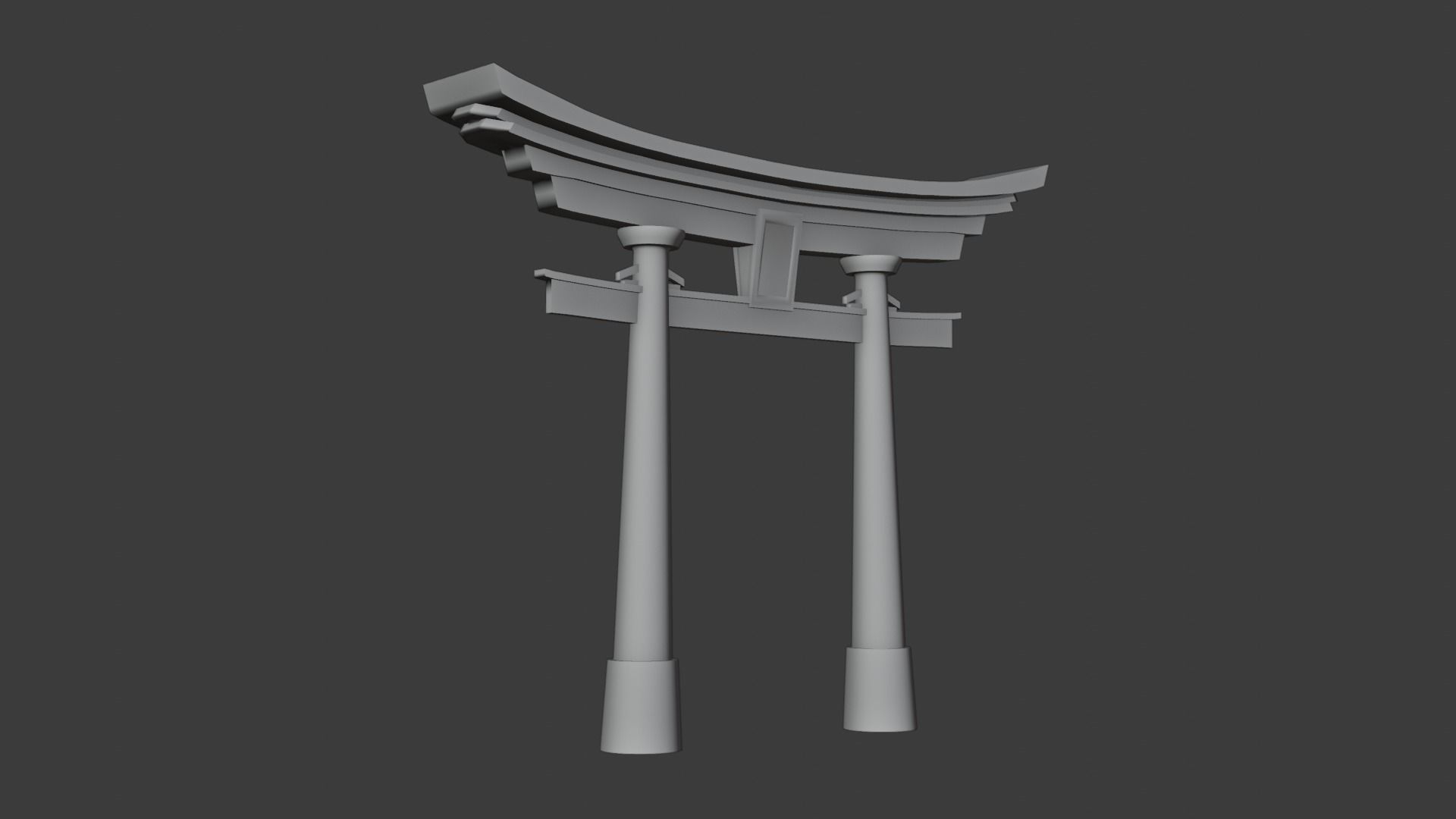 Japanese Torii gate 3D model Low-poly 3D model_3