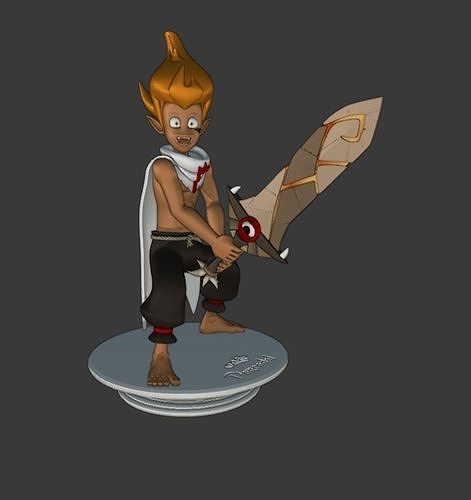 Percedal with Rubilax Sword 3D print model