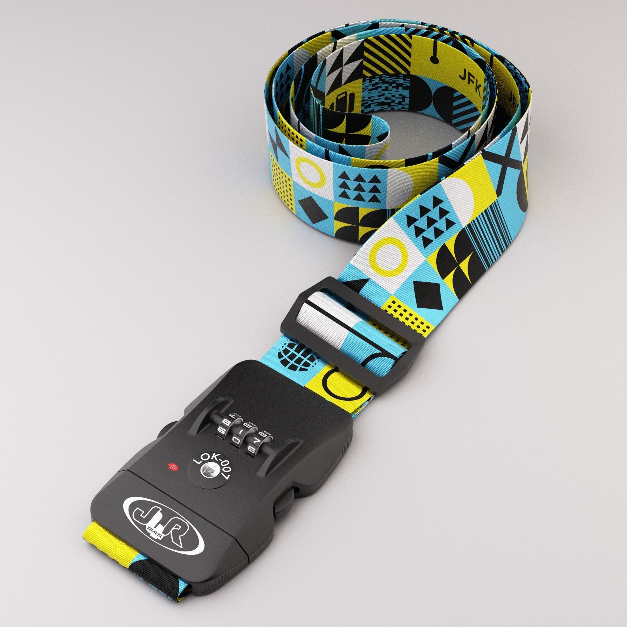 Luggage belt with locker 3D model_26