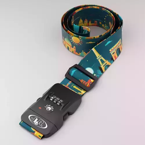 Luggage belt with locker 3D model Luggage belt with locker 3D model