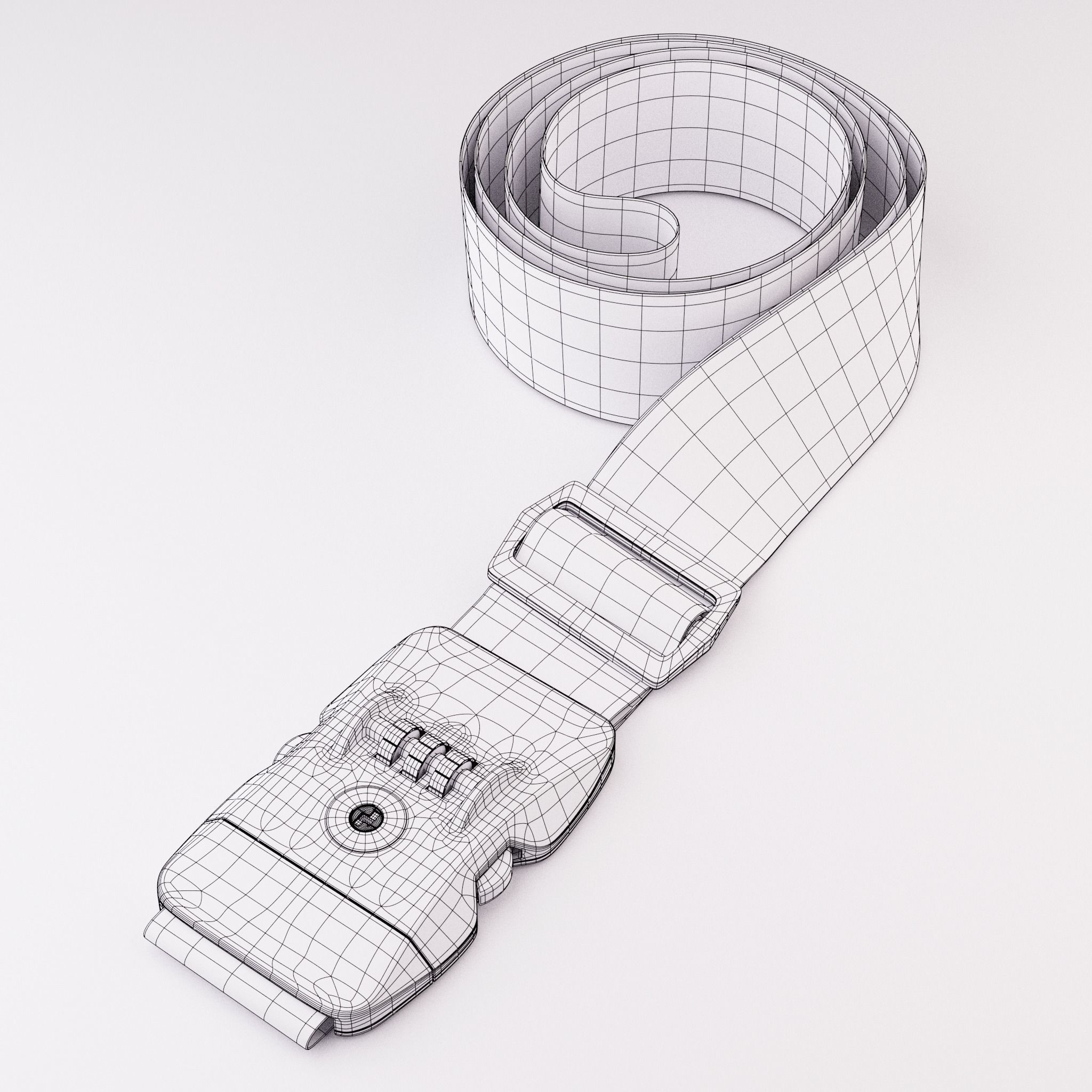 Luggage belt with locker 3D model_57
