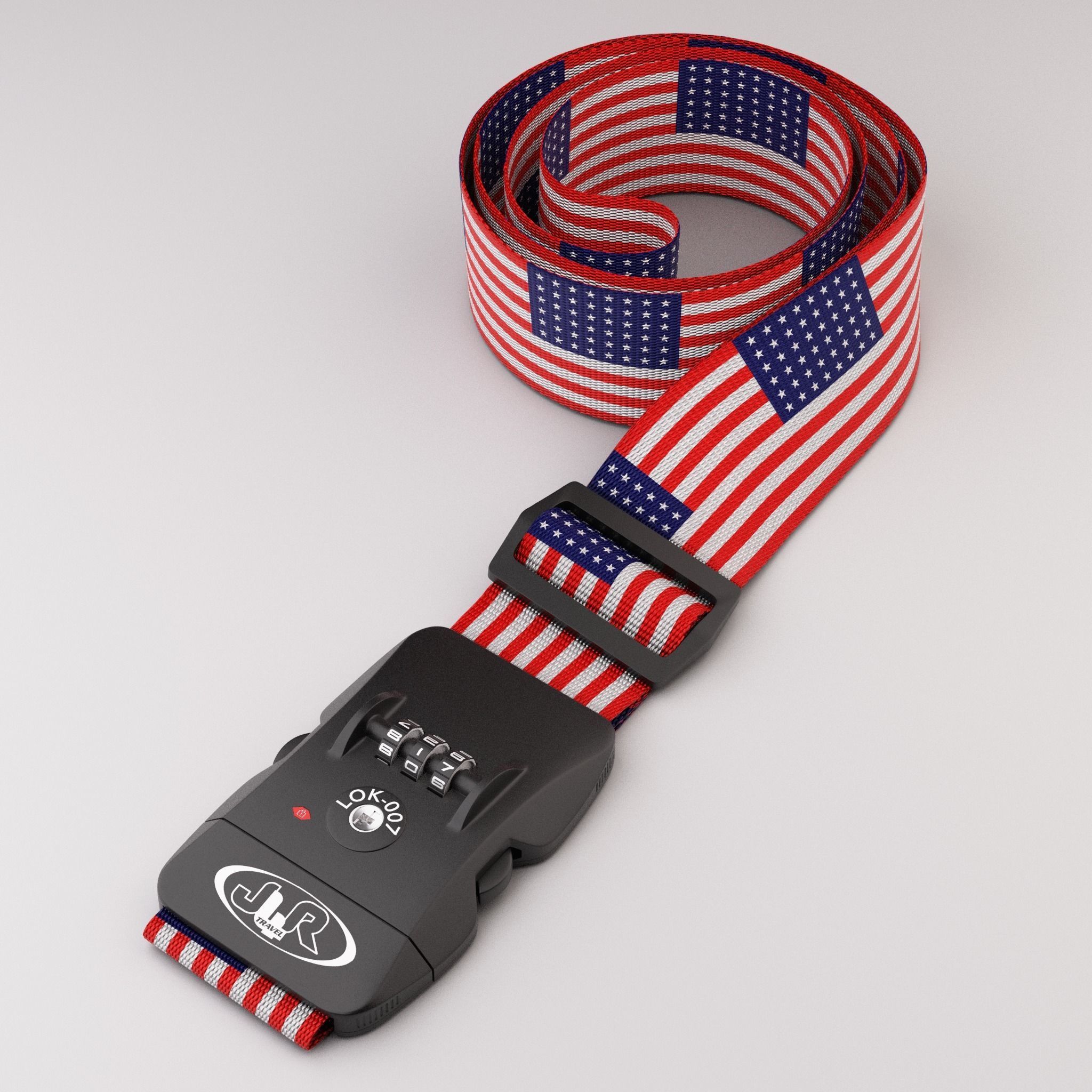 Luggage belt with locker 3D model_20