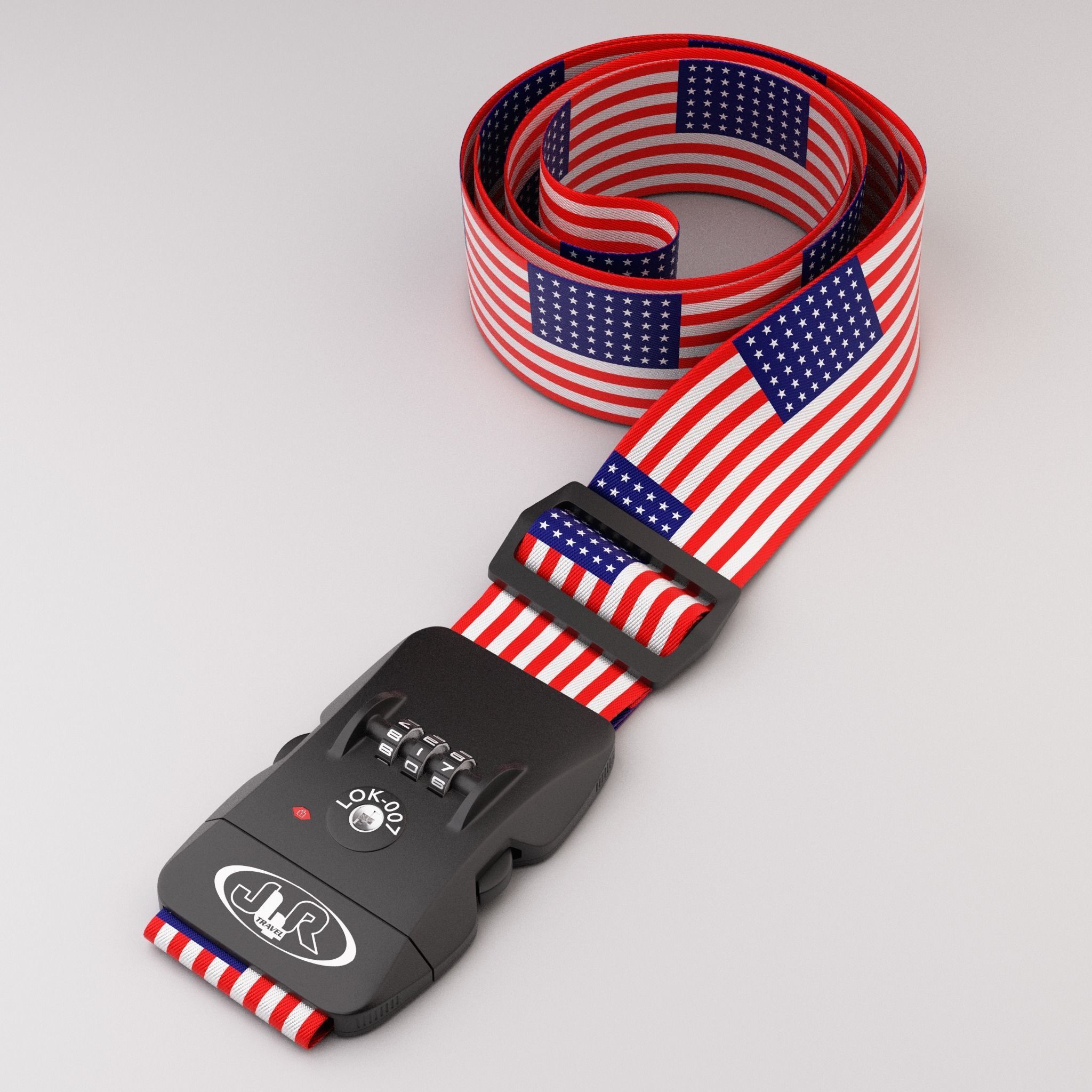 Luggage belt with locker 3D model_24