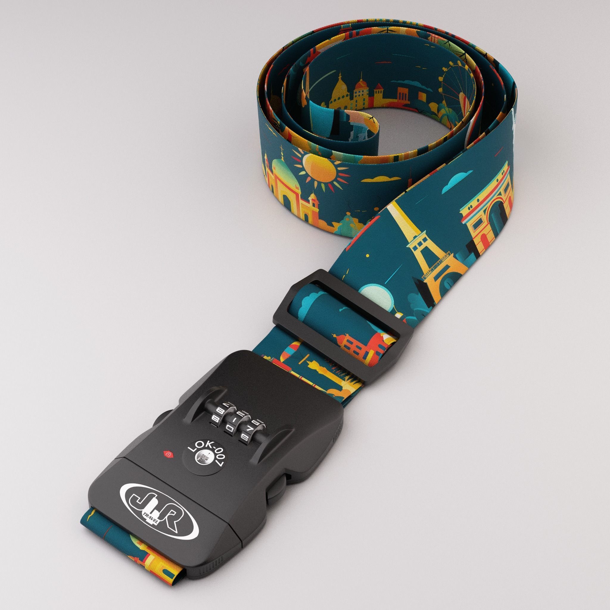 Luggage belt with locker 3D model_5