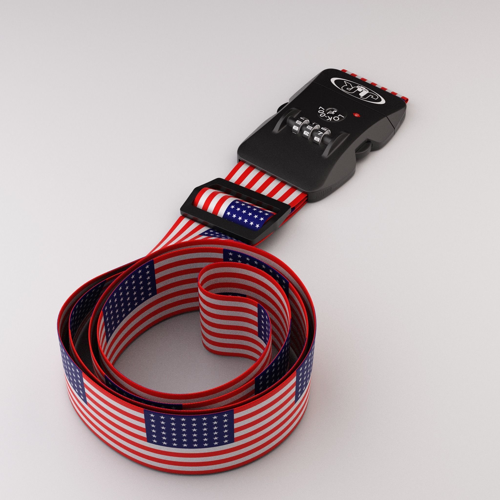 Luggage belt with locker 3D model_44