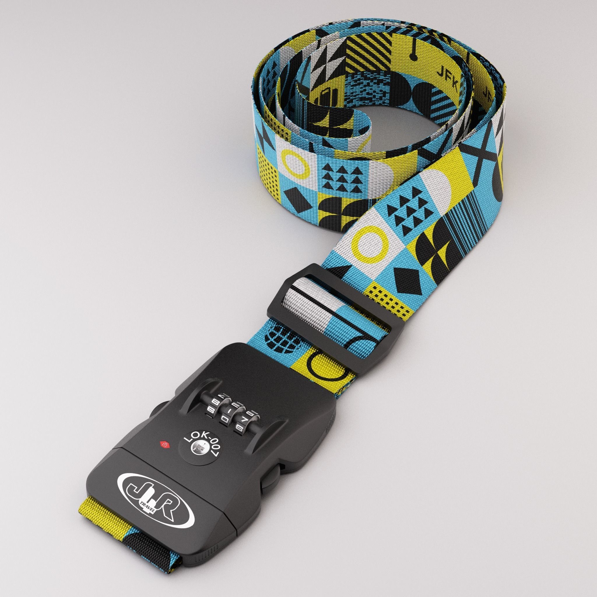 Luggage belt with locker 3D model_16