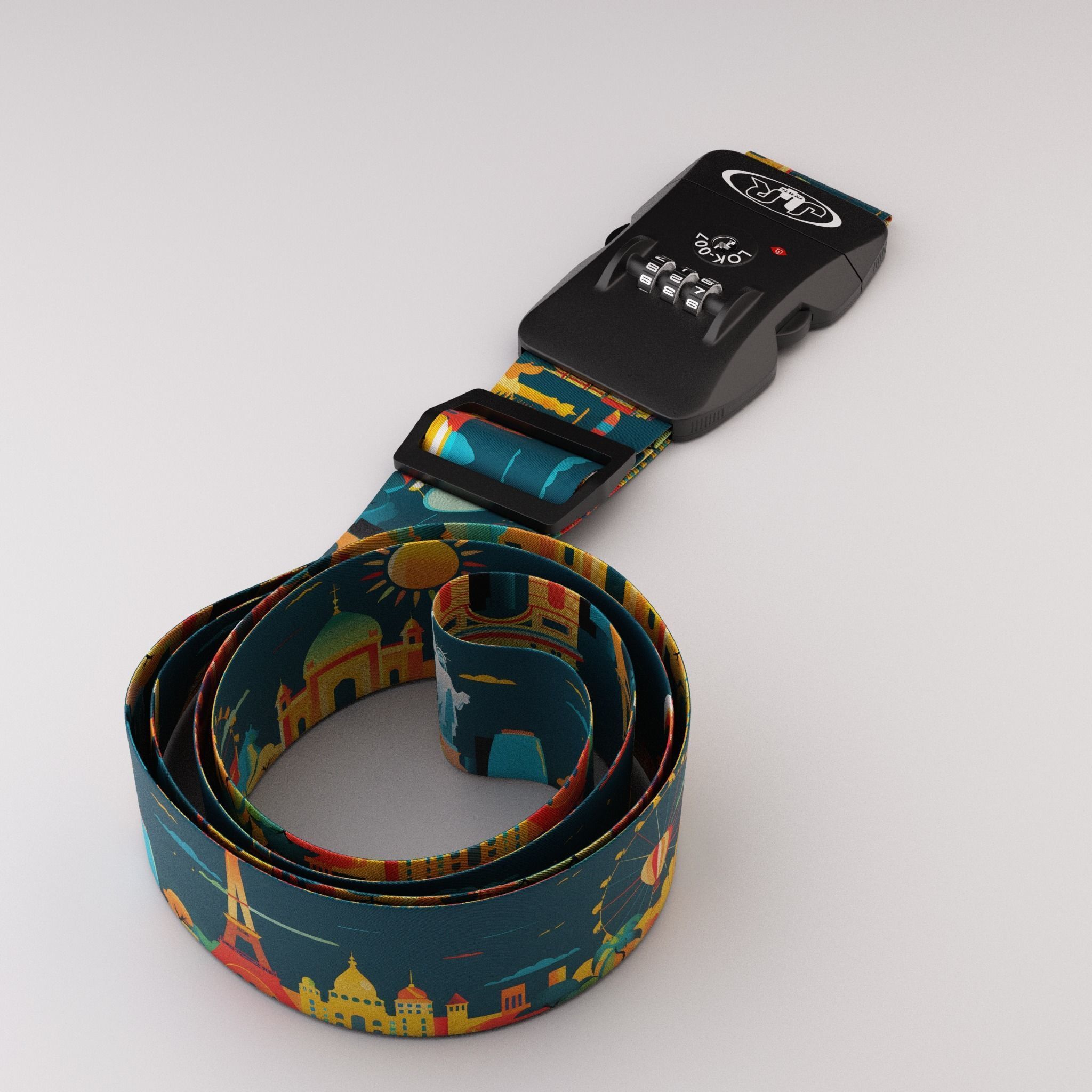 Luggage belt with locker 3D model_31