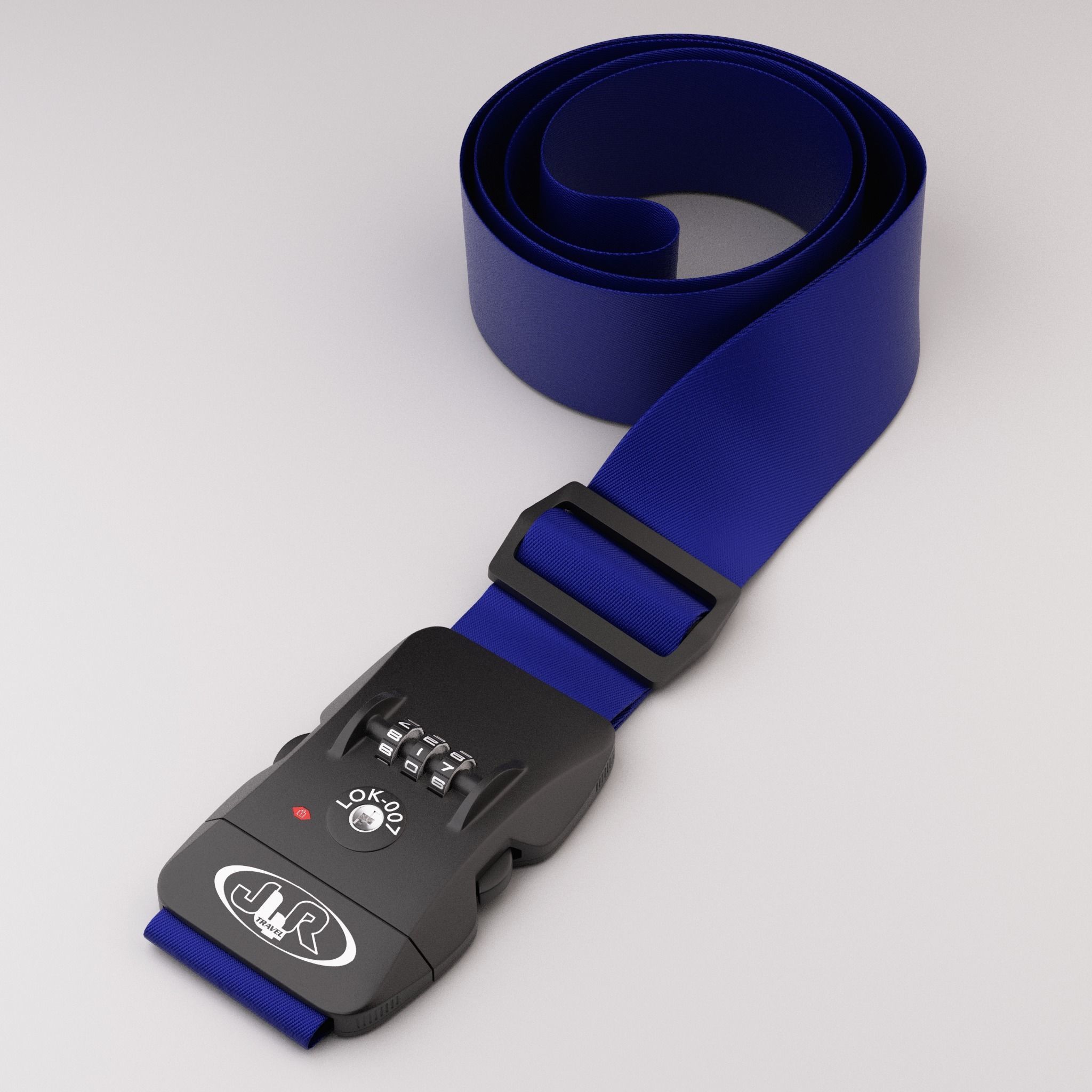 Luggage belt with locker 3D model_10