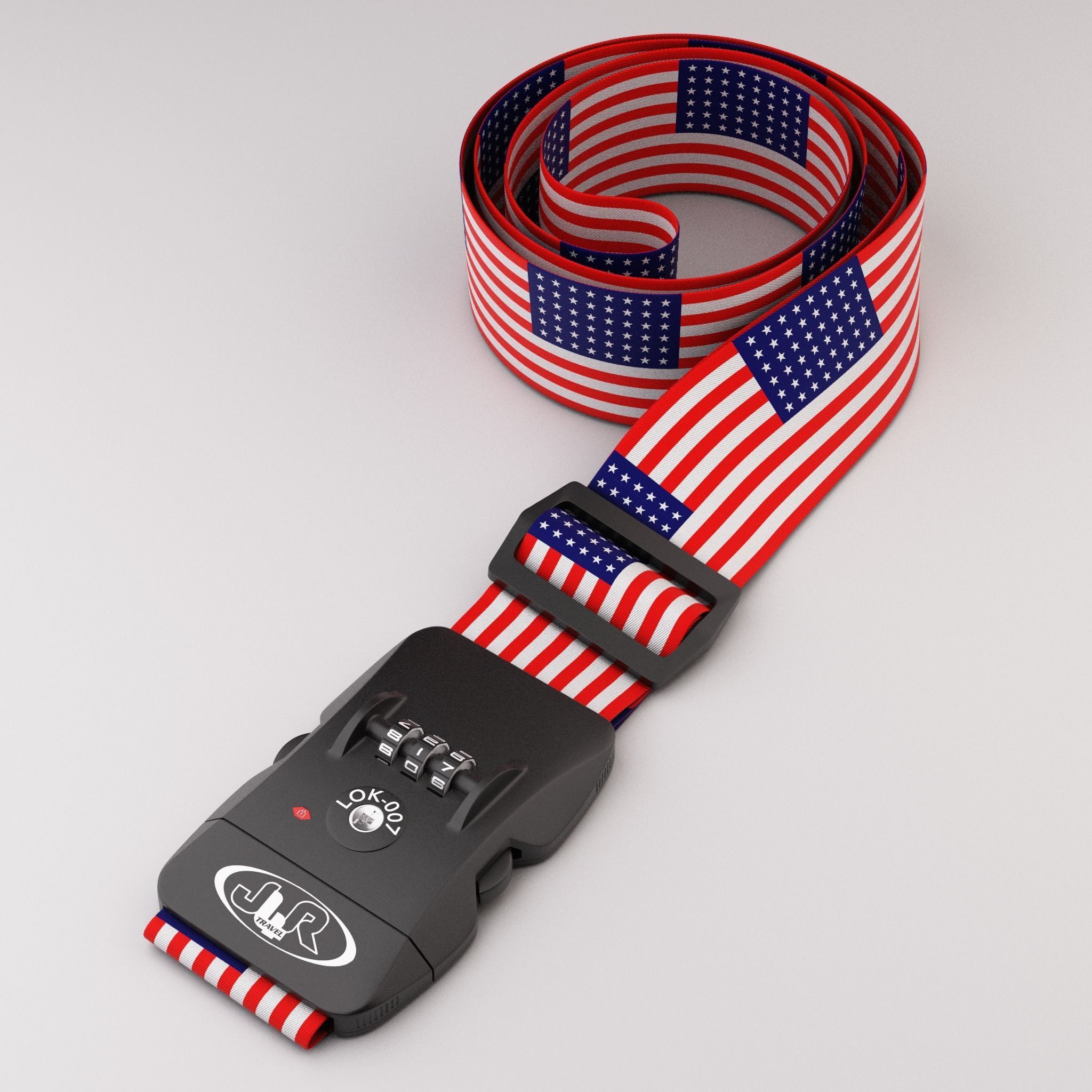 Luggage belt with locker 3D model_8