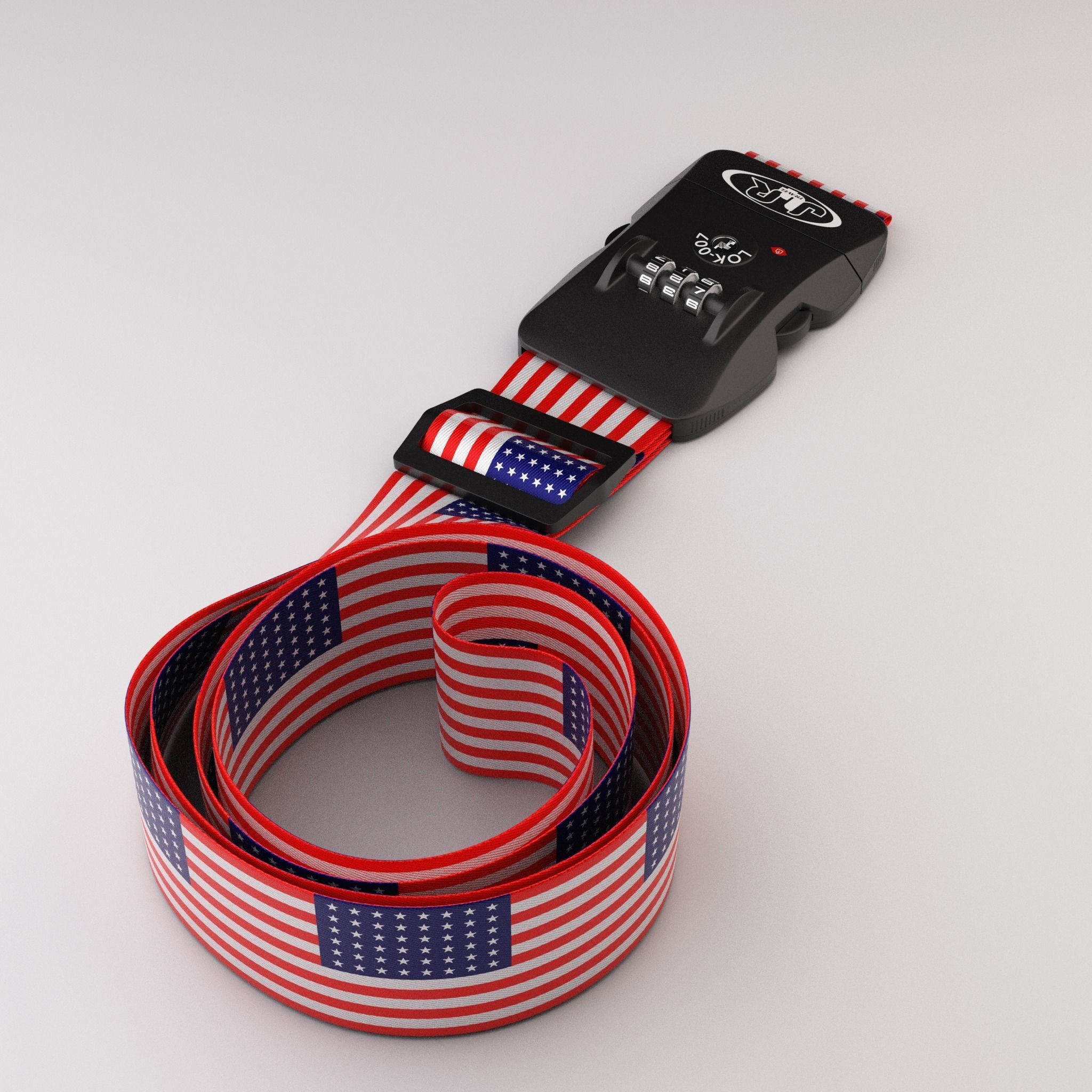 Luggage belt with locker 3D model_42