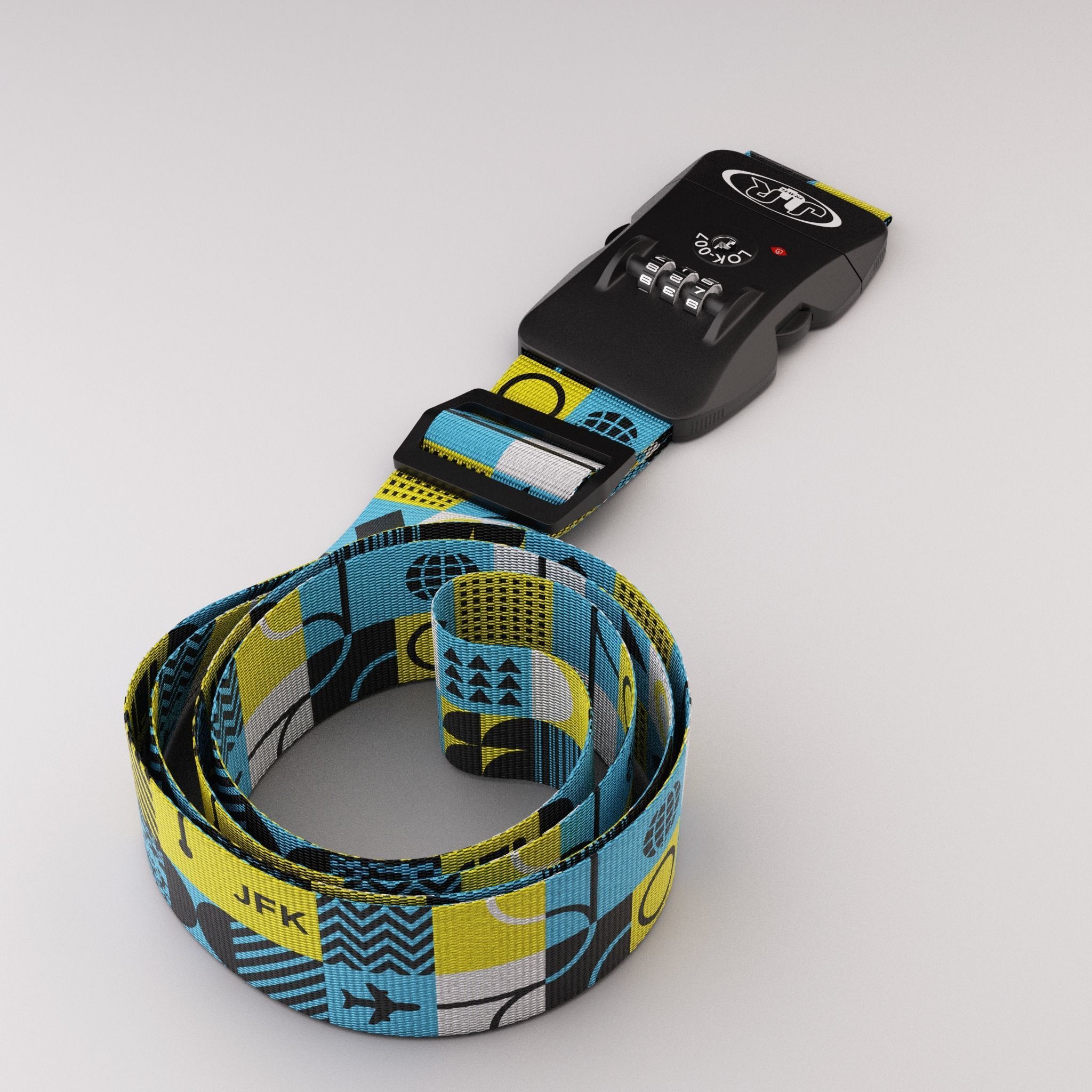 Luggage belt with locker 3D model_50